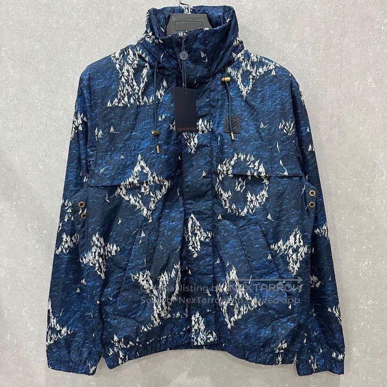 Louis Vuitton Louis Vuitton Sailboat presbyopic print hooded jacket Size US M / EU 48-50 / 2 - 1 Thumbnail