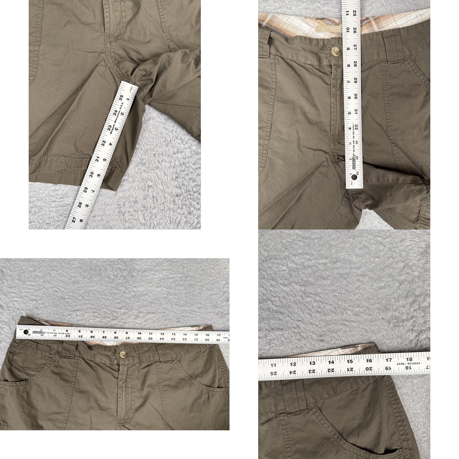 Vintage Columbia Shorts Womens 12 Green Poplin Hiking 6 Inseam Zip Fly Pockets Outdoor Size 34" / US 12 / IT 48 - 8 Thumbnail