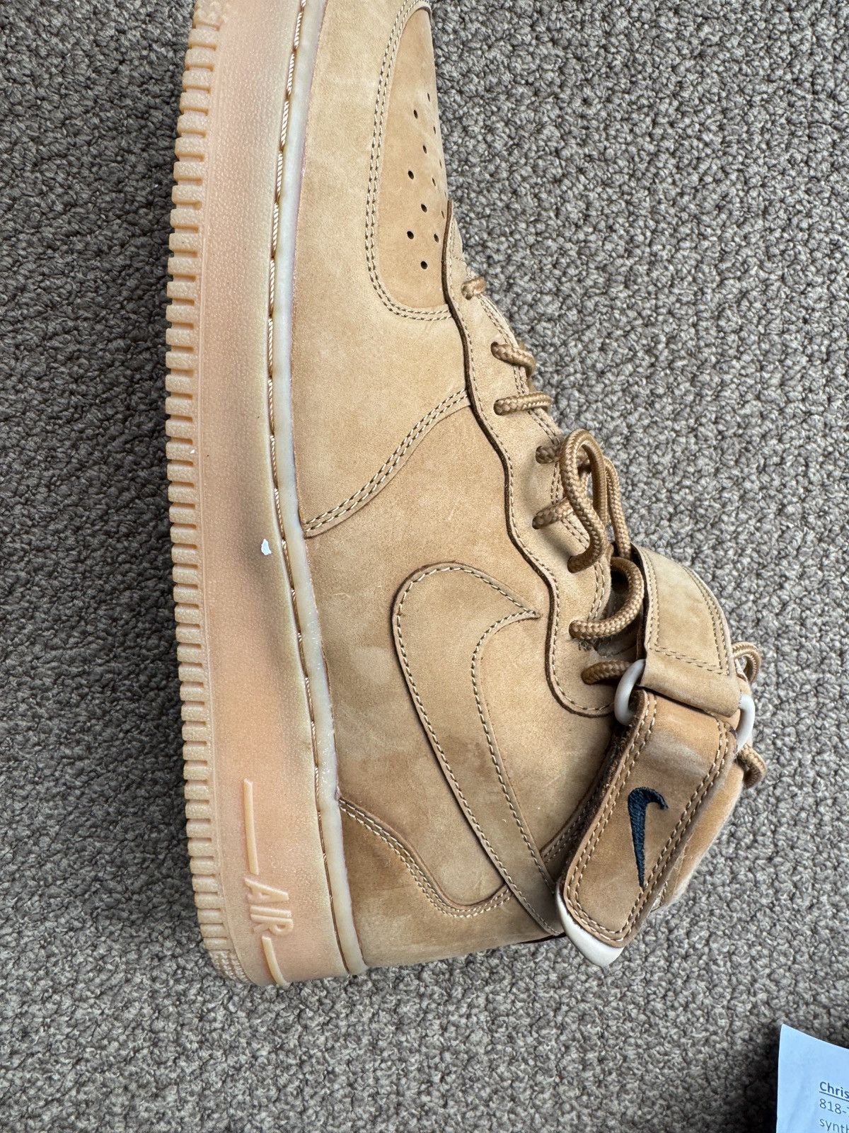 Nike NIKE AIR FORCE 1 MID 07 PRM QS SZ.11 flax Size US 11 / EU 44 - 6 Thumbnail