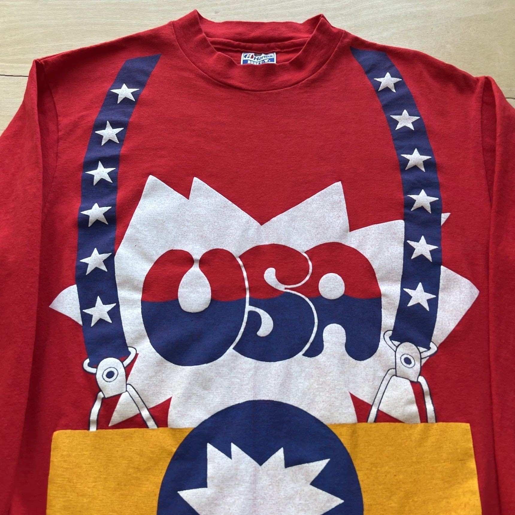 Vintage VINTAGE Team USA Shirt Large Red 80s Art USA Men T-Shirt Crew Neck Long Sleeve Knit Cotton Logo Print Overall Size US L / EU 52-54 / 3 - 3 Thumbnail