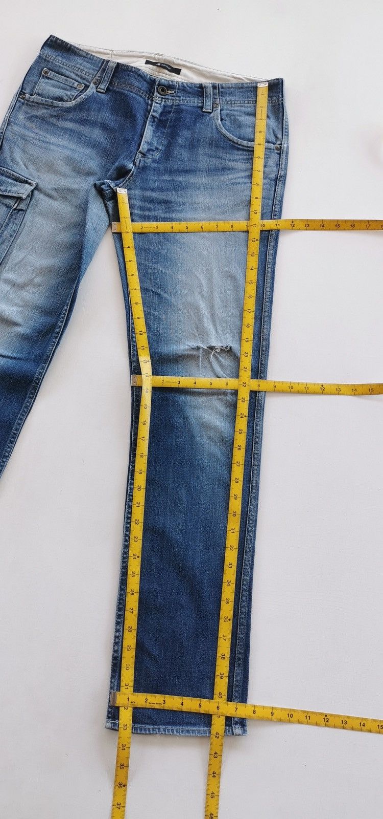 Johnbull Johnbull Japan Cargo Distressed Denim Jeans 21012 Size US 34 / EU 50 - 12 Thumbnail