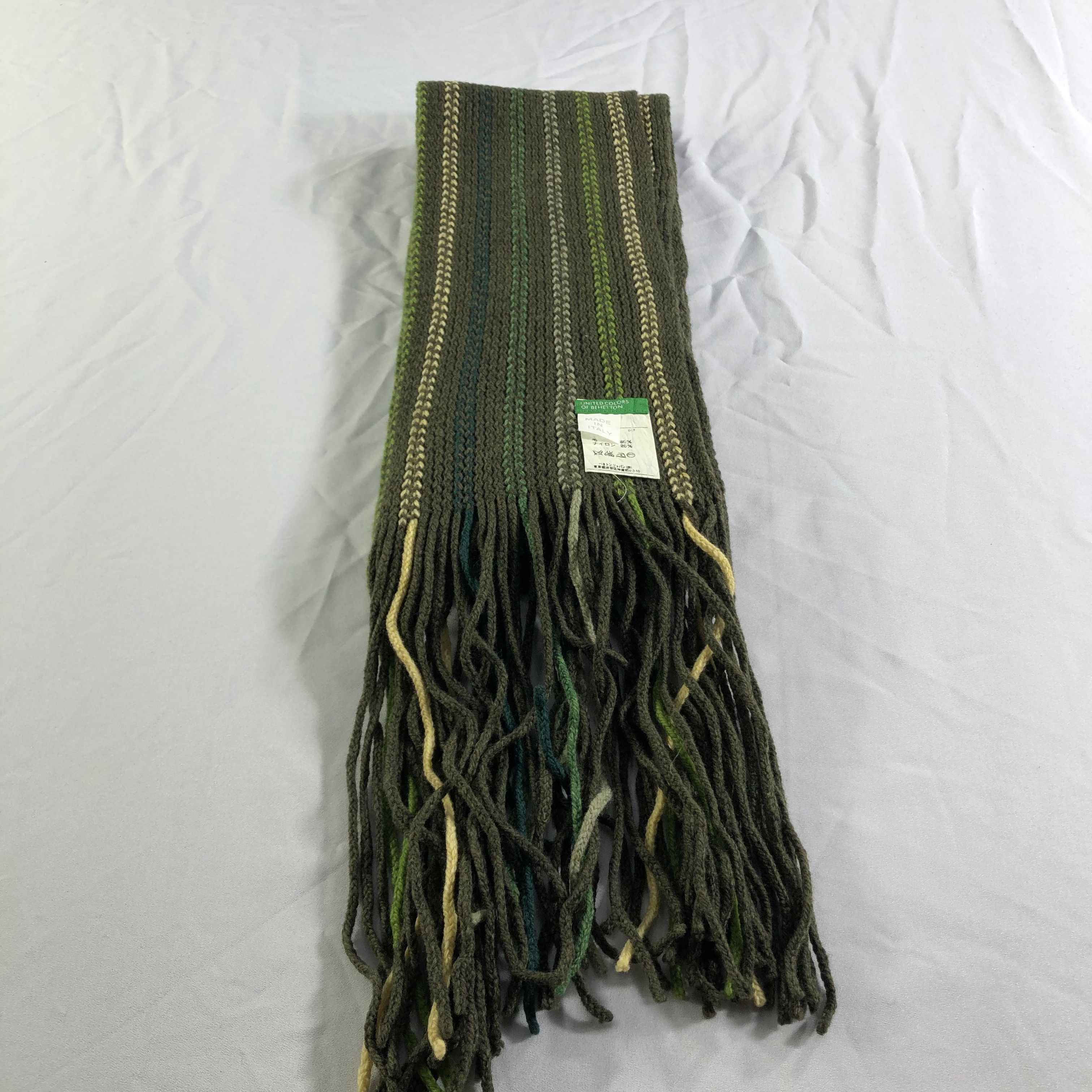 United Colors Of Benetton United Colors Of Benetton Knit Wool Scarf Muffler V2199 Size ONE SIZE - 3 Thumbnail