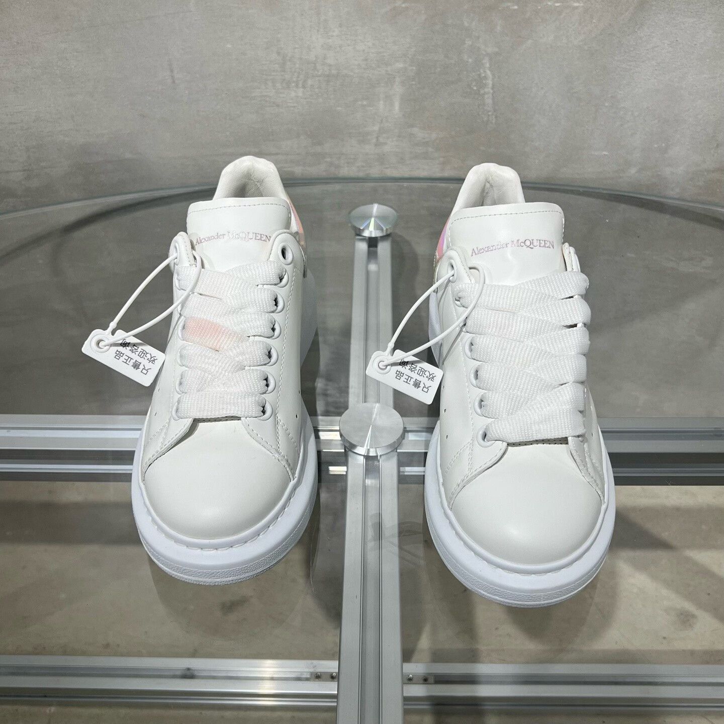 Alexander McQueen Alexander McQueen Laser White Lowtop Sneakers it_35 Women Size US 5 / IT 35 - 1 Thumbnail