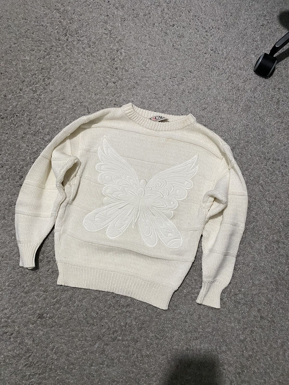 Escada × Vintage Escada Vintage Sweater 36/S Embroidered Butterfly jumper y2k Size XS / US 0-2 / IT 36-38 - 2 Thumbnail