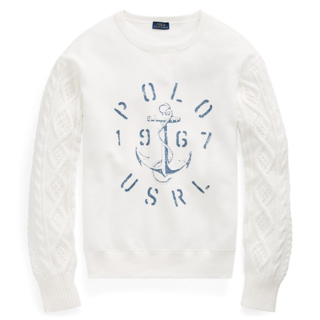 Polo Ralph Lauren Polo Ralph Lauren Aran-Knit Fleece Pullover M Relaxed Fit Size M / US 6-8 / IT 42-44 - 1 Thumbnail