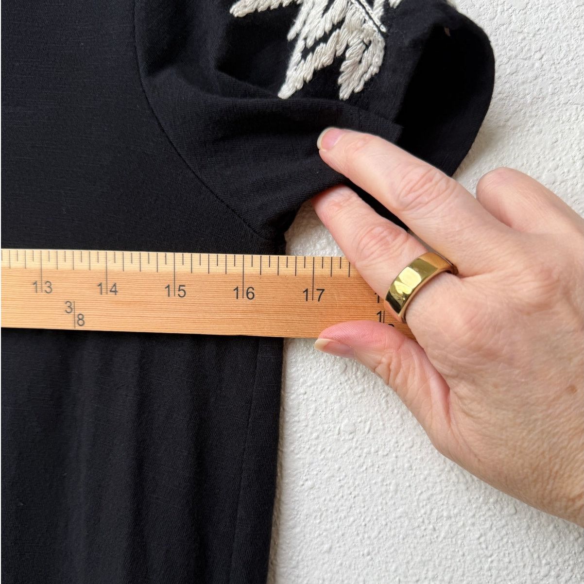 Other Pepin Black Short Sleeve Shirt with Embroidered Shoulders Size XS / US 0-2 / IT 36-38 - 13 Thumbnail