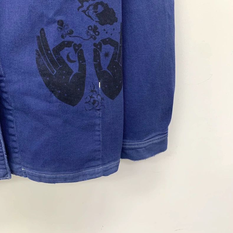 Dior Dior Dark blue printed cotton lapel long-sleeved denim jac Size XS / US 0-2 / IT 36-38 - 4 Thumbnail