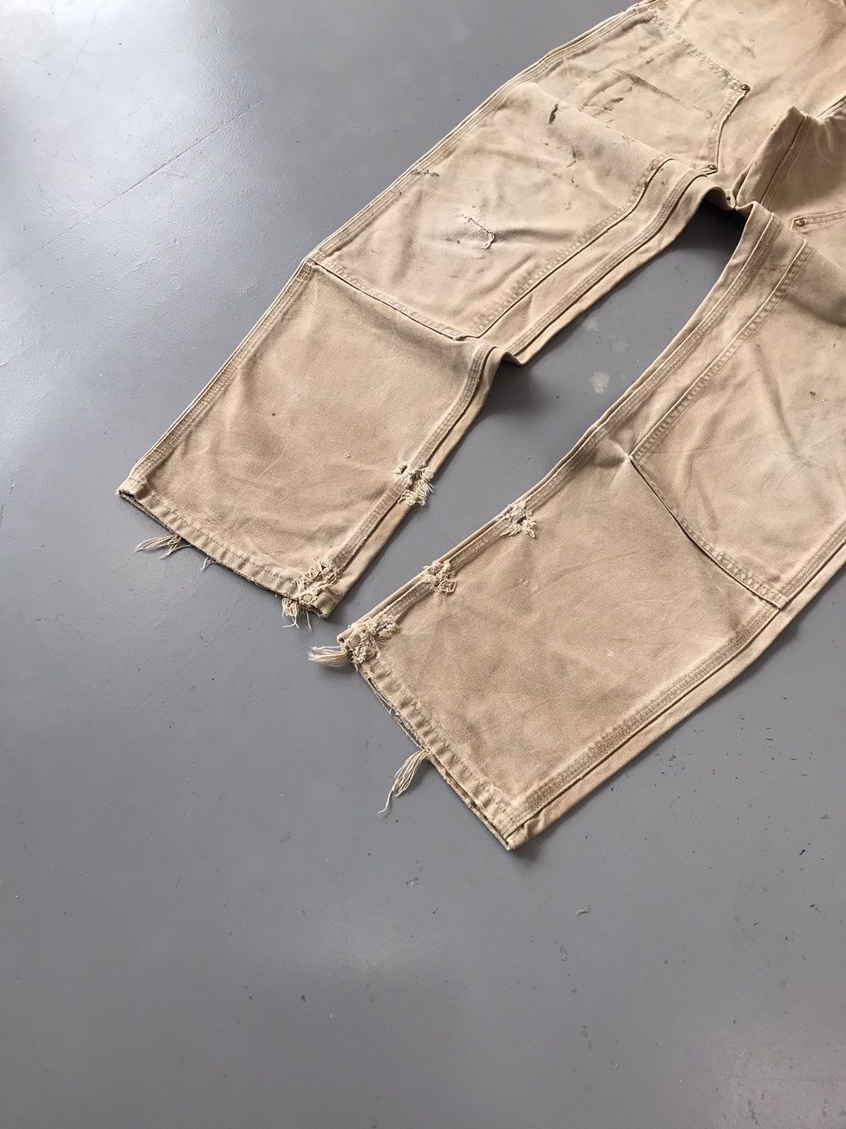 Carhartt × Vintage Vintage Carhartt 90’s B01 BRN Faded double knee denim Size US 32 / EU 48 - 5 Thumbnail