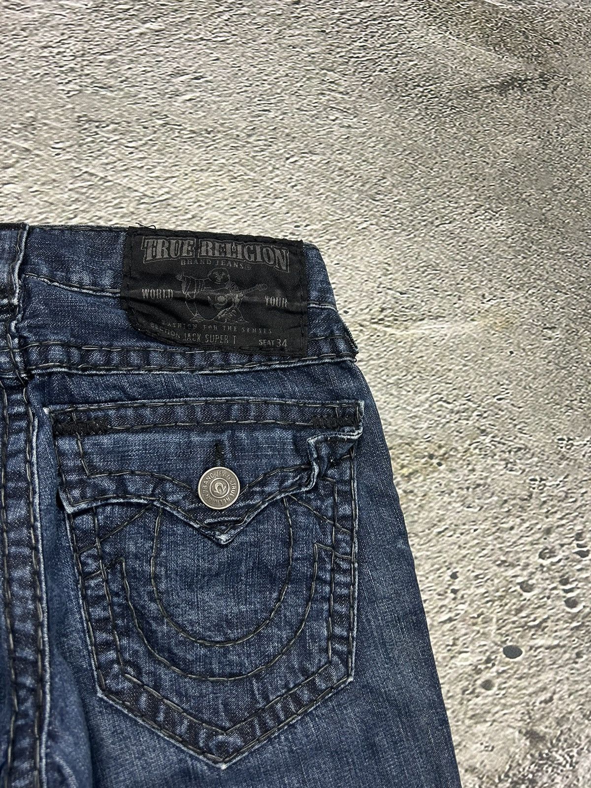 True Religion True Religion vintage jeans navy black thick stitching Y2K Size US 30 / EU 46 - 3 Thumbnail
