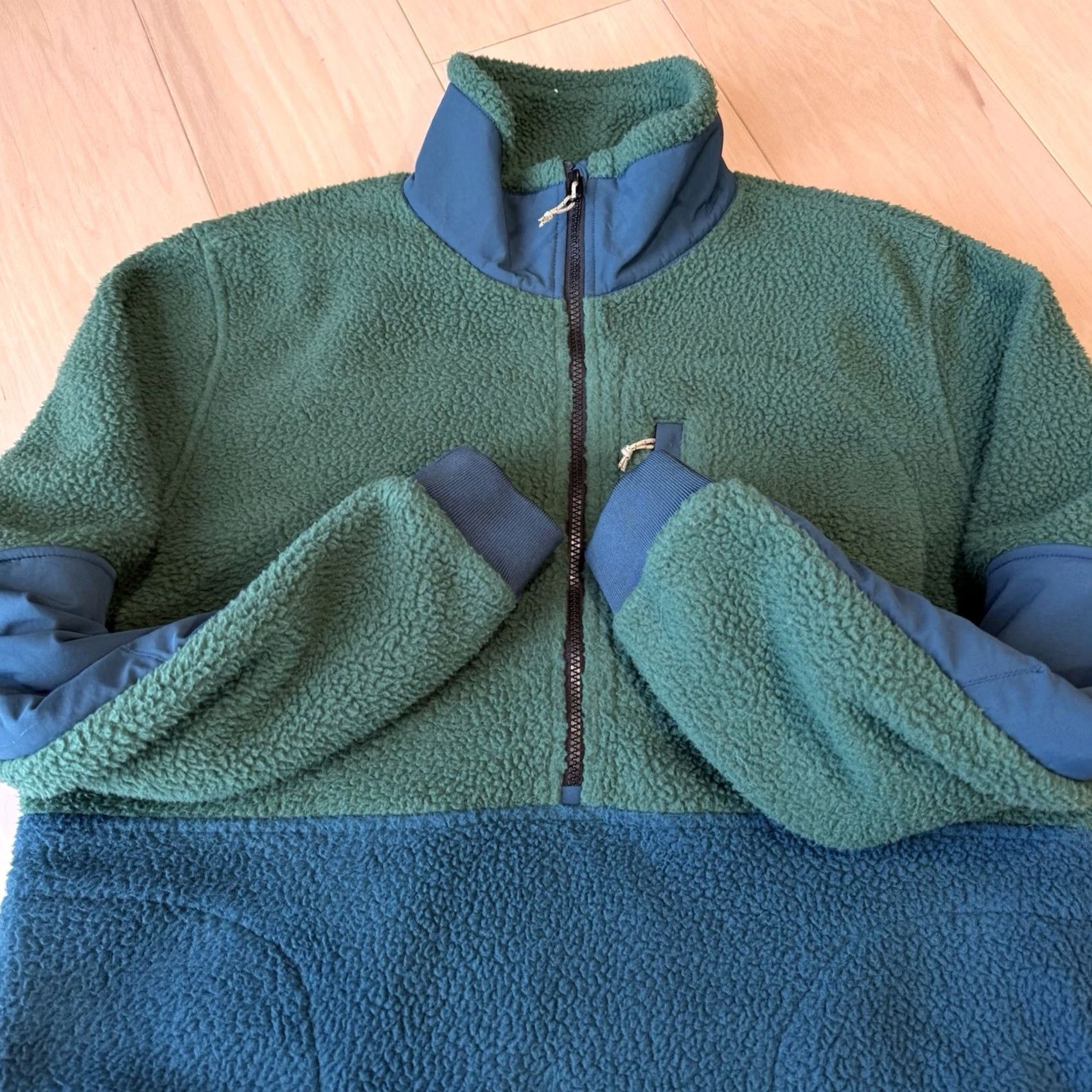 Topo Designs Topo Designs Mountain Fleece Pullover Green Large 1/2 Zip Jacket Outerwear Mens L Regular Fit All Seasons Insulated) Size US L / EU 52-54 / 3 - 5 Thumbnail