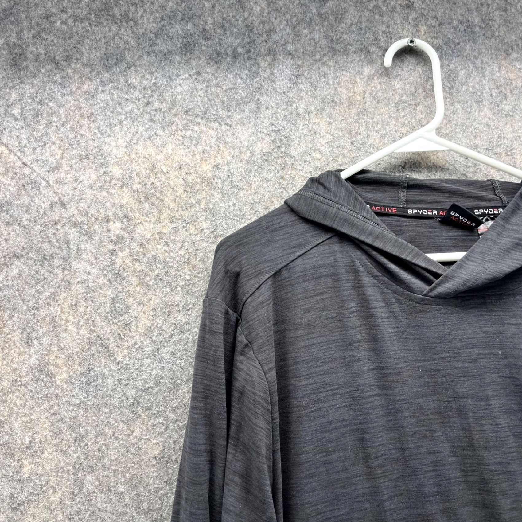 Spyder Spyder Sweater Men XXL Adult Black Hooded Sweatshirt Pullover Polyester Active Regular Size US XXL / EU 58 / 5 - 3 Thumbnail