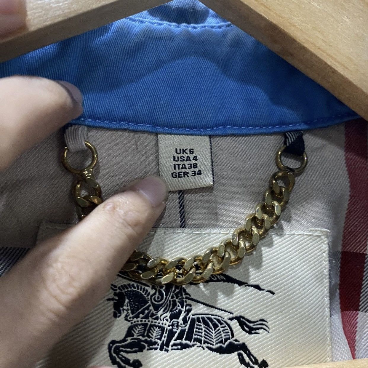 Burberry Archival Burberry Cerulean Blue Double-Breasted Trench Coat Size XS / US 0-2 / IT 36-38 - 20 Thumbnail