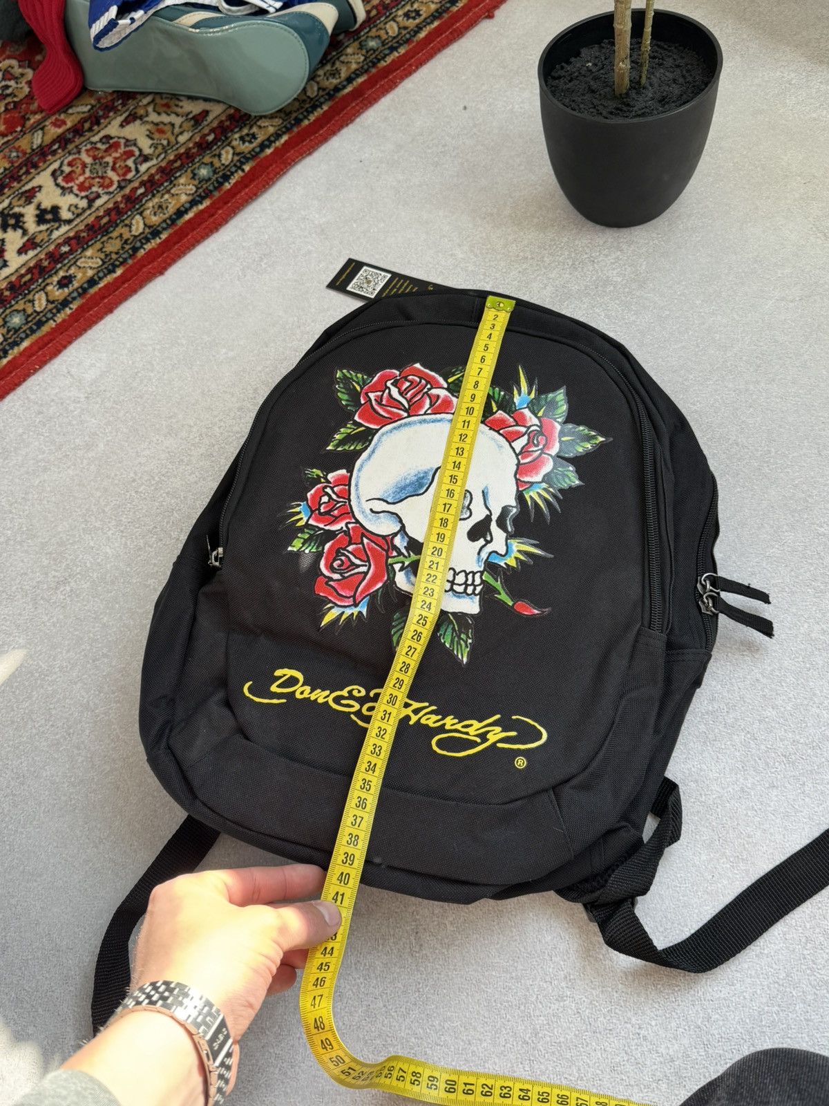 Ed Hardy Vintage Don Ed Hardy Y2K Big Logo Backpack balack Size ONE SIZE - 9 Thumbnail