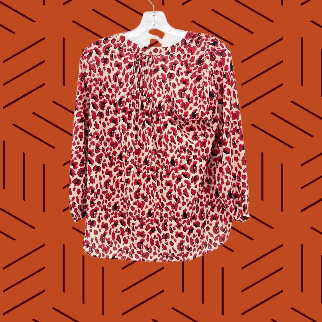 NYDJ NYDJ Blouse XS Red Long Sleeve Pre-Owned Size XS / US 0-2 / IT 36-38 - 1 Thumbnail