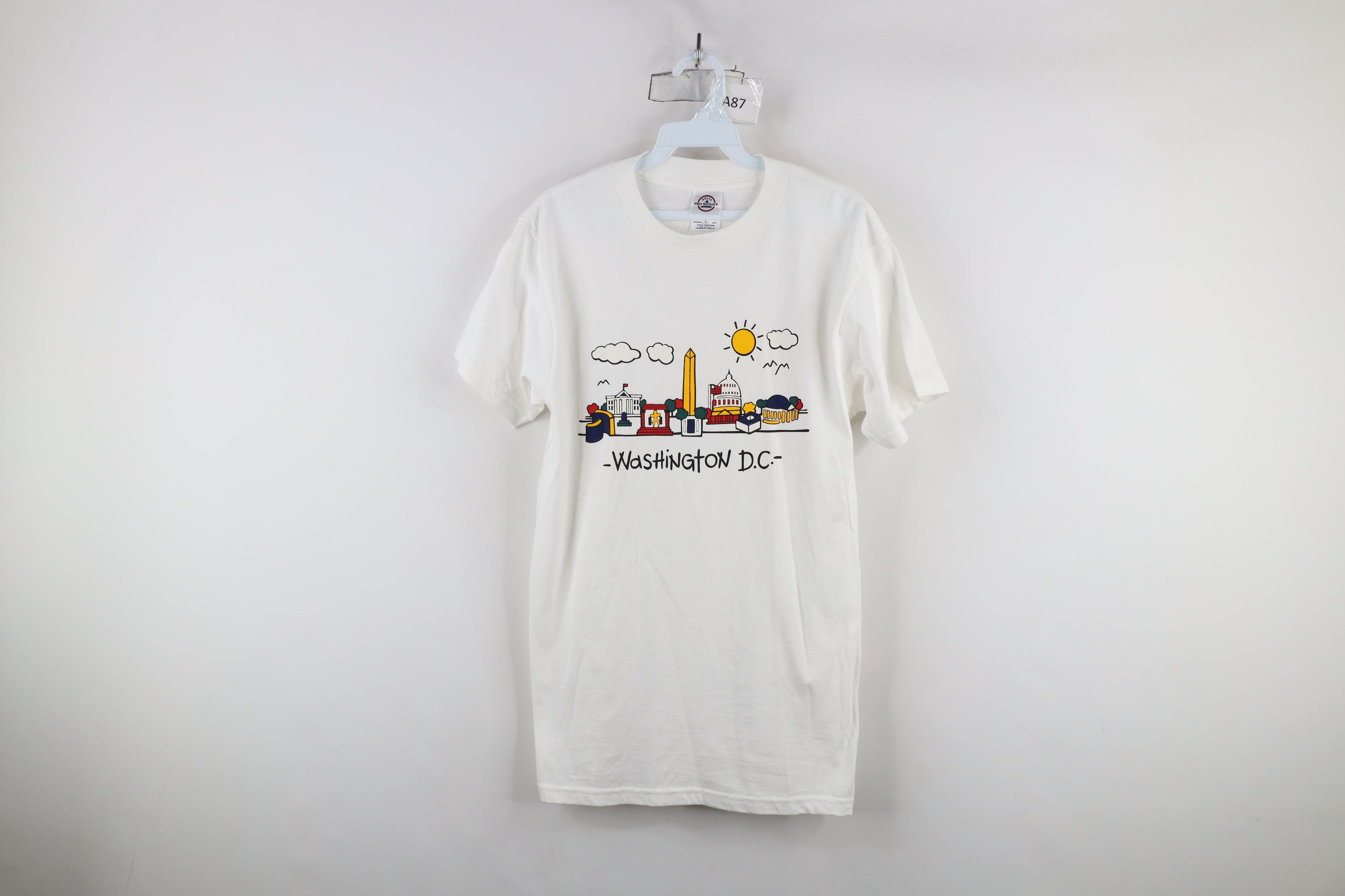 Vintage Vintage 90s Streetwear Washington DC Short Sleeve T-Shirt Size US S / EU 44-46 / 1 - 1 Thumbnail