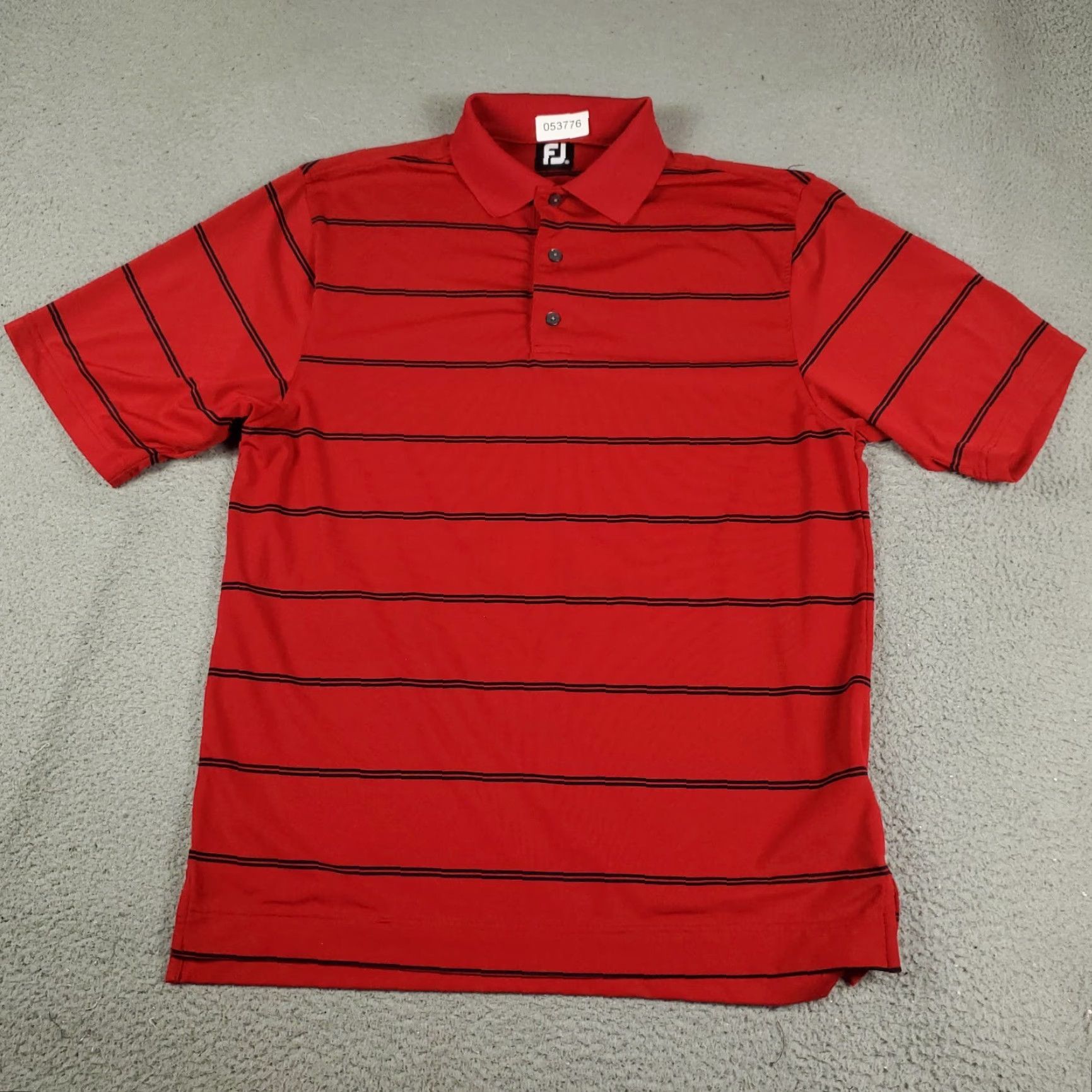 Footjoy FJ Polo Shirt Mens M Red Striped Golf Casual Short Sleeve Polo Shirt Mens Red Striped Golf Casual Short Sleeve Size US M / EU 48-50 / 2 - 2 Thumbnail