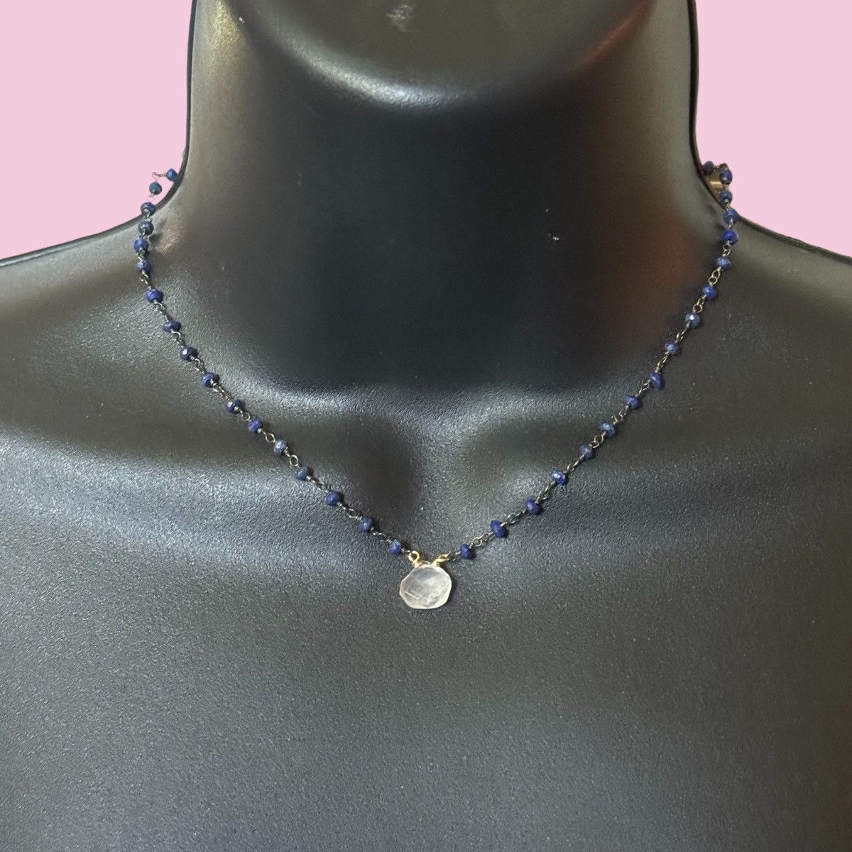Other Dainty blue Lapis clear quartz crystal pendant necklace Size ONE SIZE - 1 Thumbnail