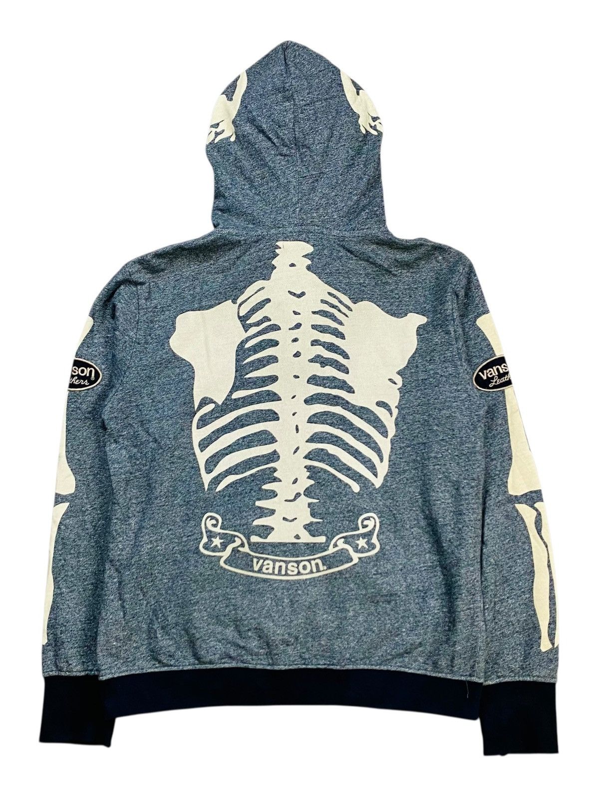 Vanson Leathers 2000s Vanson - Archive Masked Skeleton Zip Hoodie Size US XL / EU 56 / 4 - 4 Thumbnail