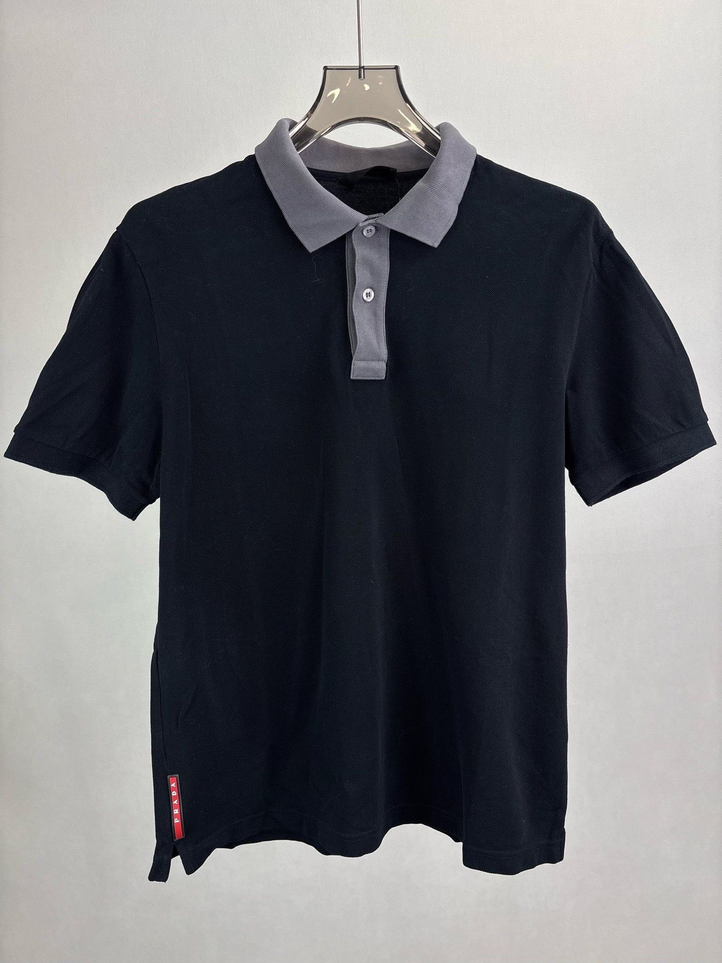 Prada Prada Logo Hem Short-Sleeve Polo Size US XL / EU 56 / 4 - 1 Thumbnail