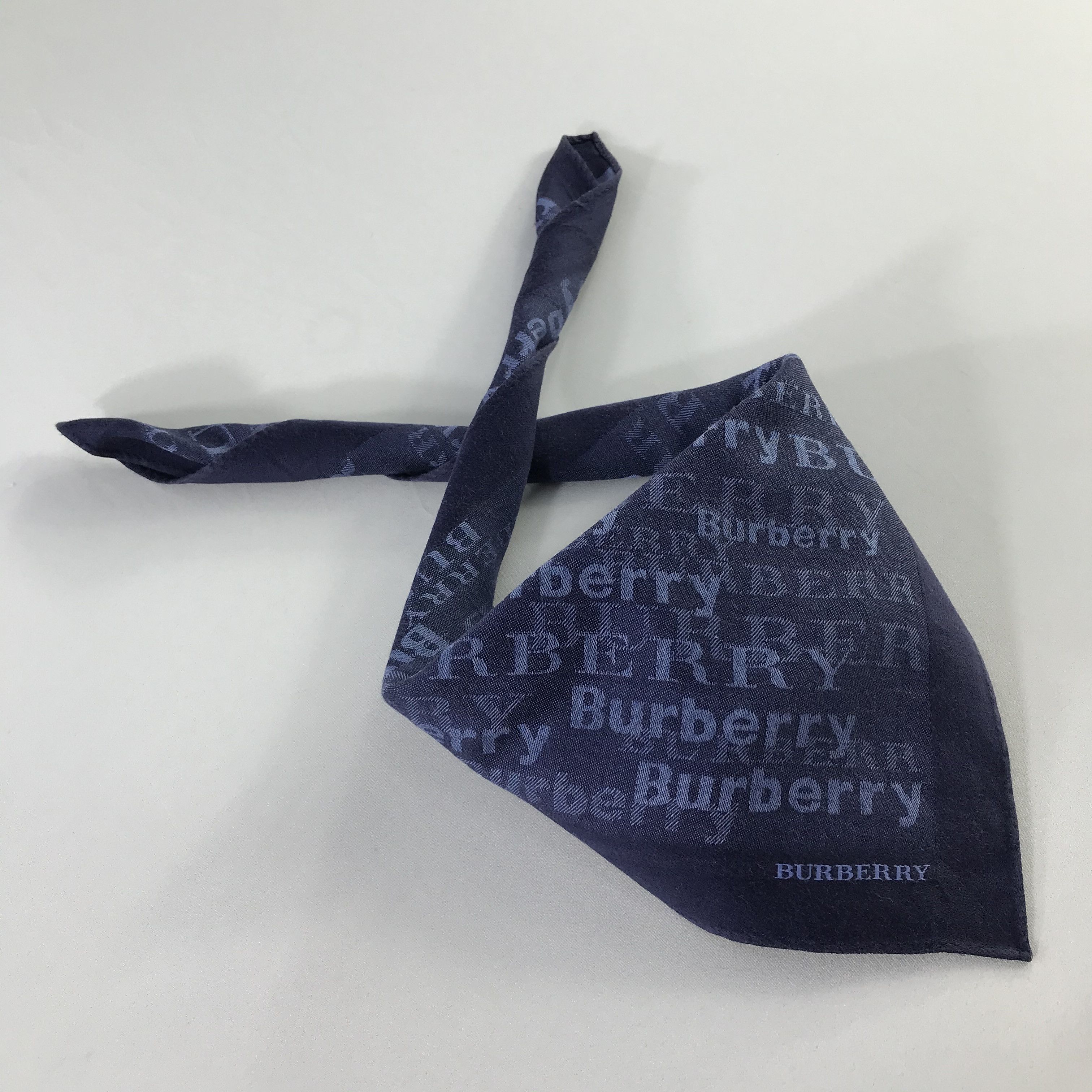 Burberry × Vintage Burberry Bandana / Handkerchief / Neckerchief - S845 Size ONE SIZE - 4 Thumbnail