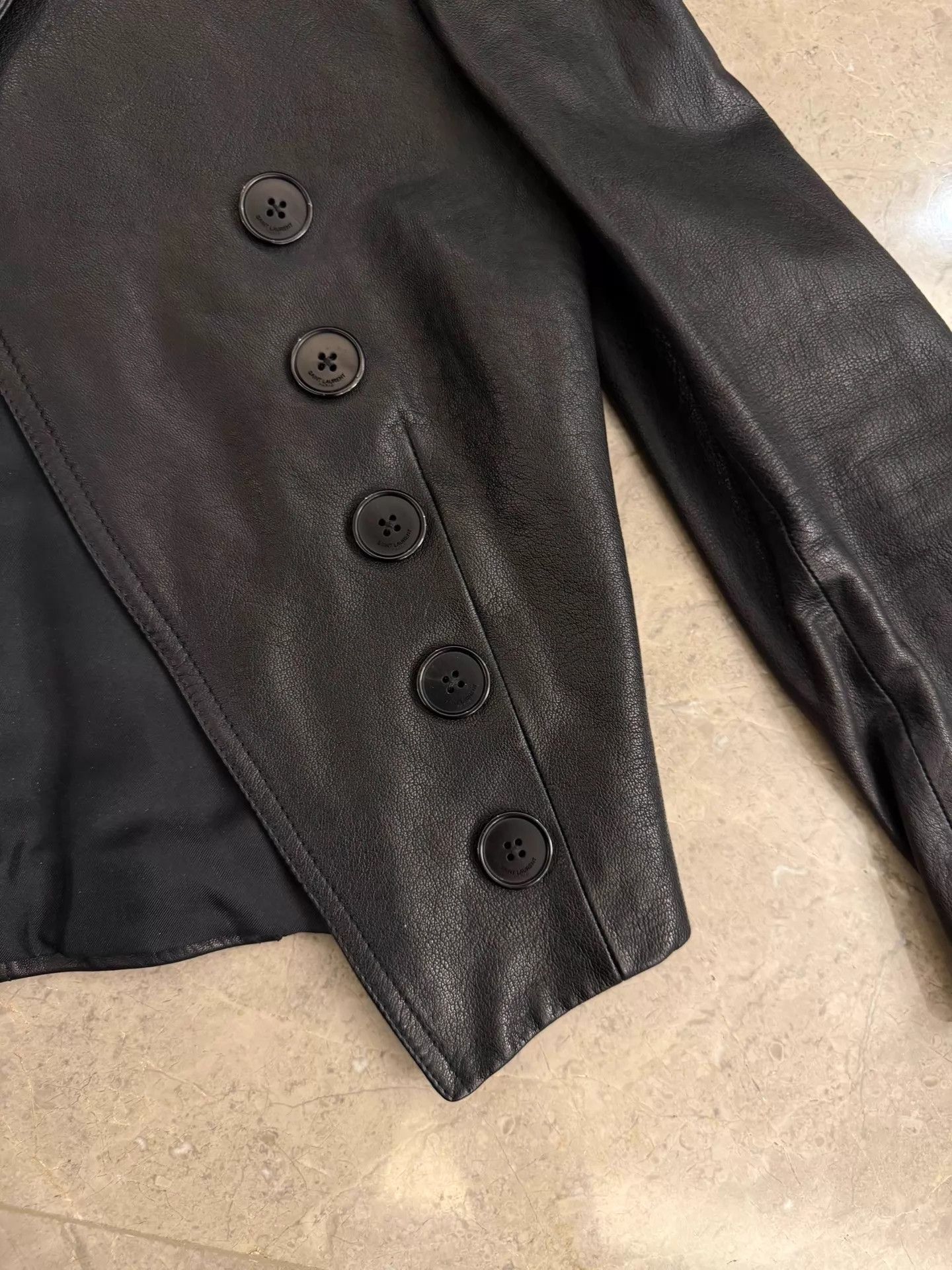 Saint Laurent Paris SLP Vintage Lambskin Court Leather Jacket Size S / US 4 / IT 40 - 8 Thumbnail