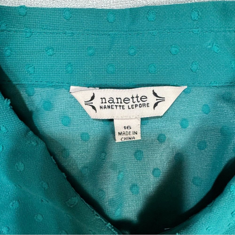 Nanette Lepore NWT New $138 Nanette Lepore Deep Lake Teal Tiered Skirt Shi Size XXL / US 16-18 / IT 52-54 - 6 Thumbnail