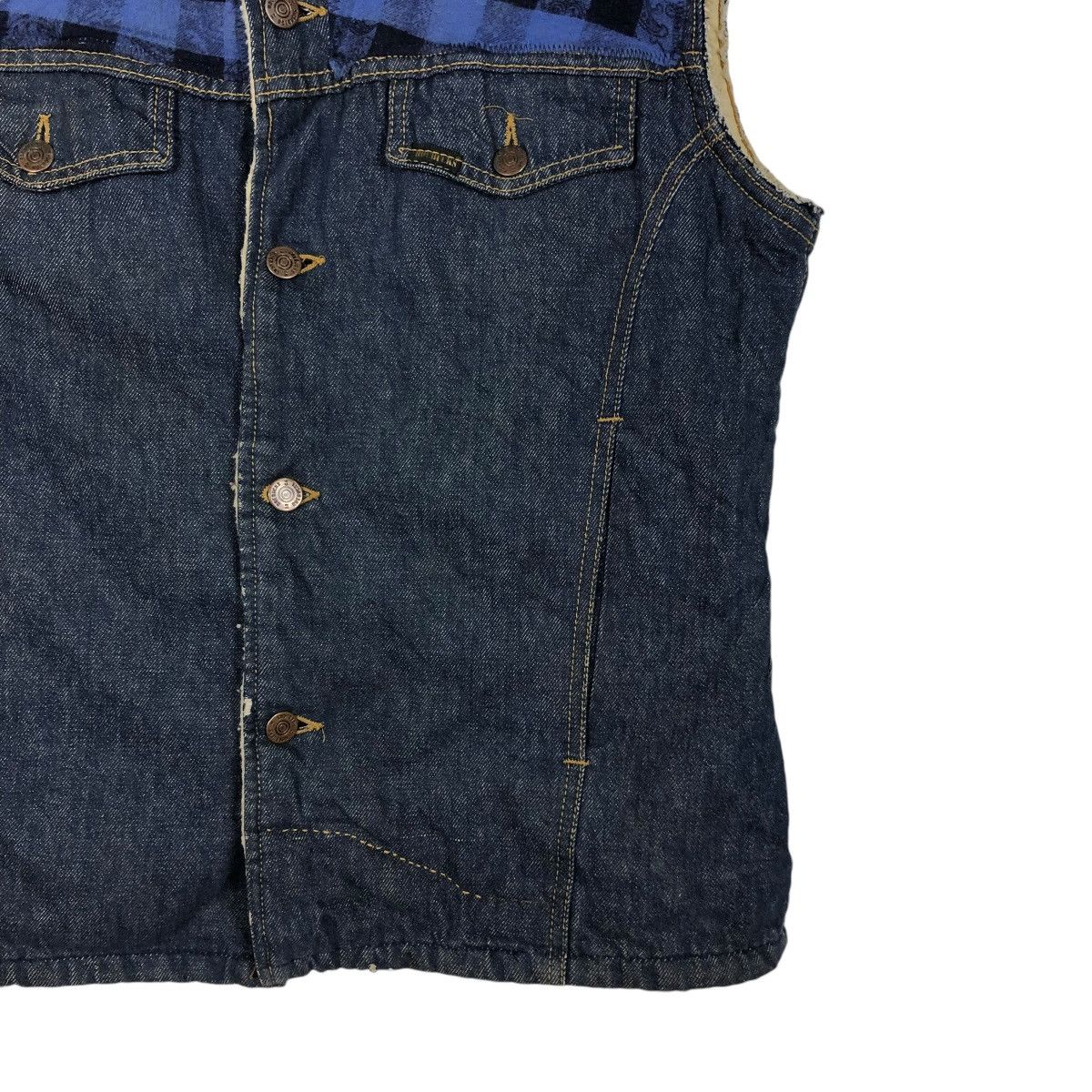 Vintage 🔥VINTAGE DENIM CHORE VEST JACKET ROEBUCKS ISSEY MIYAKE Size US M / EU 48-50 / 2 - 7 Thumbnail