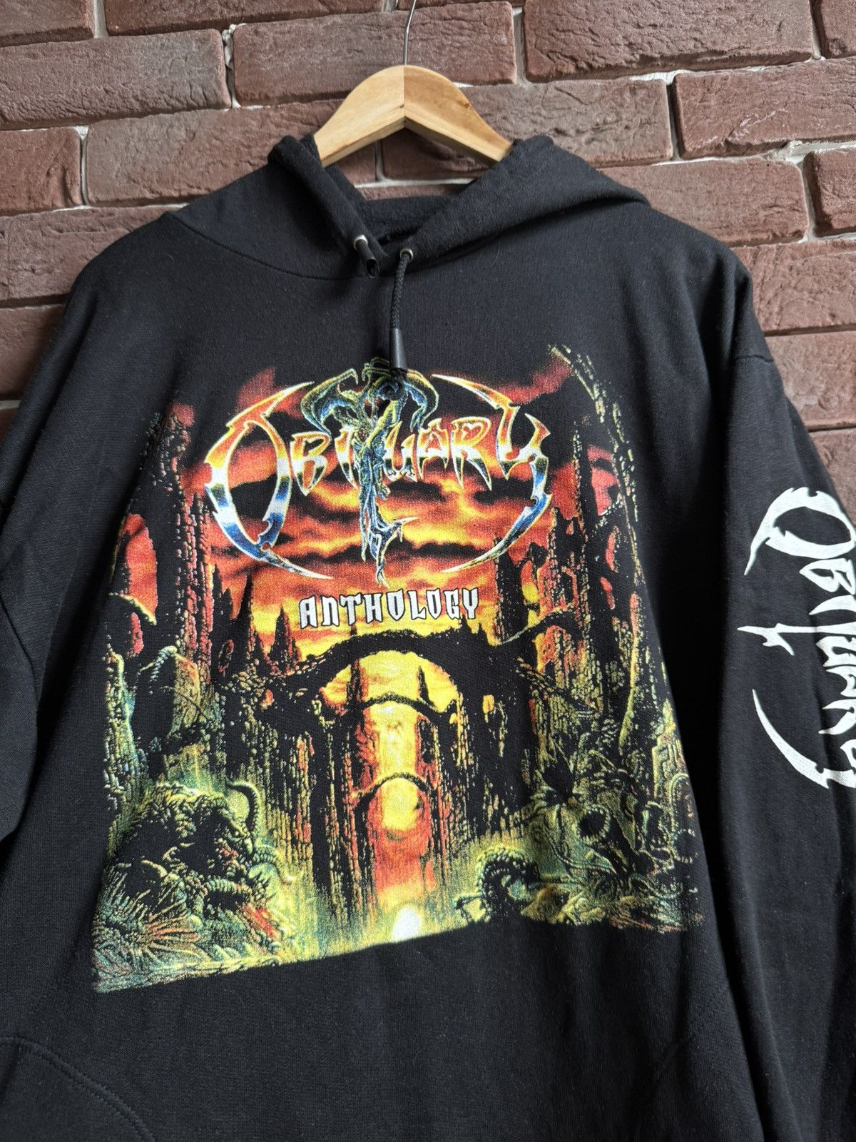 Band Tees 90s Obituary Anthology Vintage Death Metal Band Hoodie XL Size US L / EU 52-54 / 3 - 3 Thumbnail