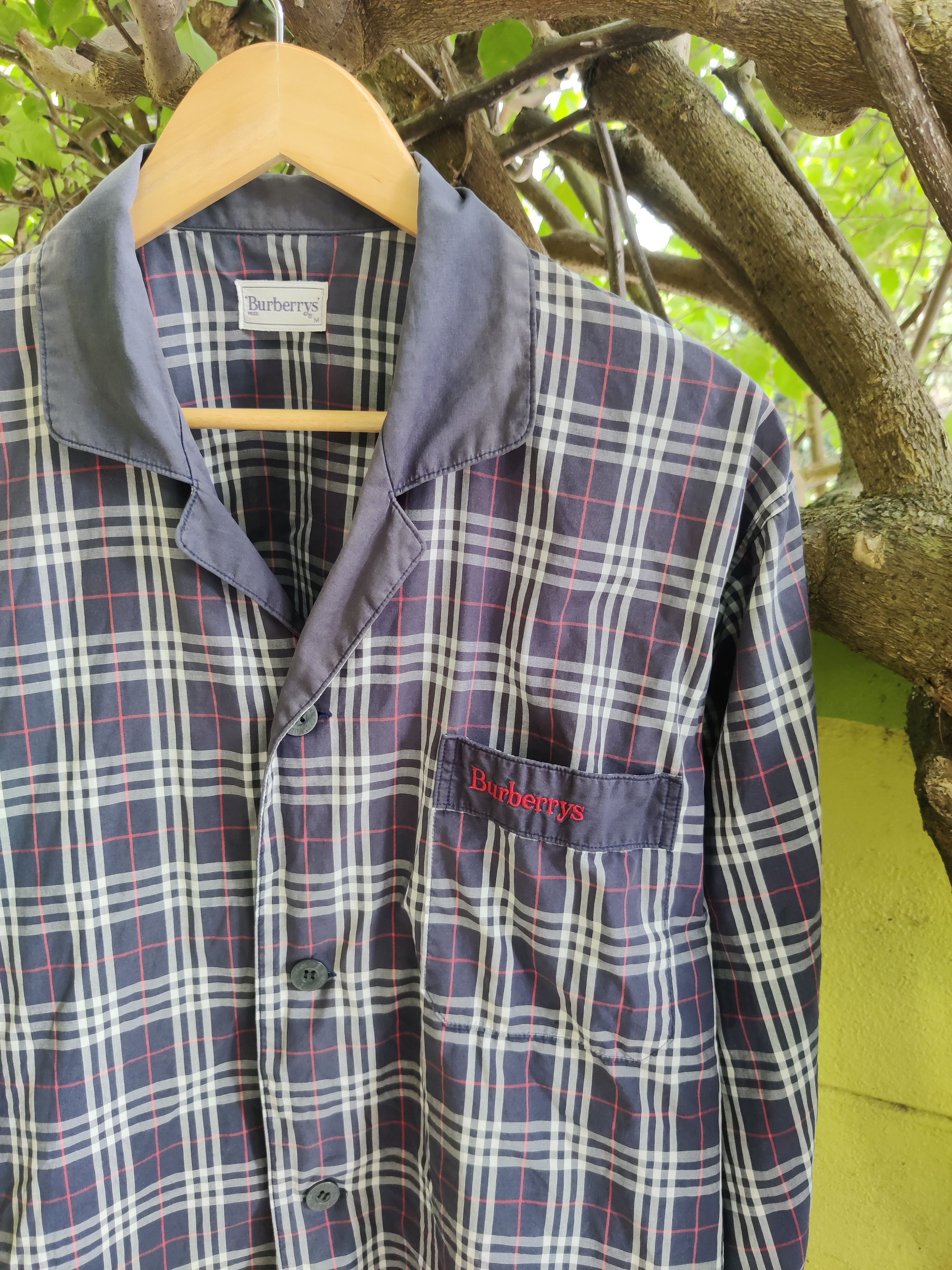 Burberry Vintage Faded Burberry Nova Check Sleepwear Shirt Size US M / EU 48-50 / 2 - 3 Thumbnail
