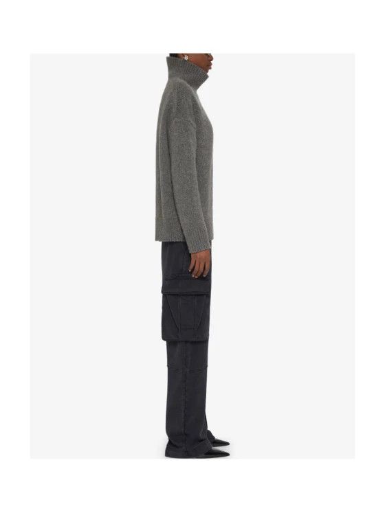 Givenchy o1w1db10325 Long Rolled Neck Sweater in Grey Size M / US 6-8 / IT 42-44 - 4 Thumbnail