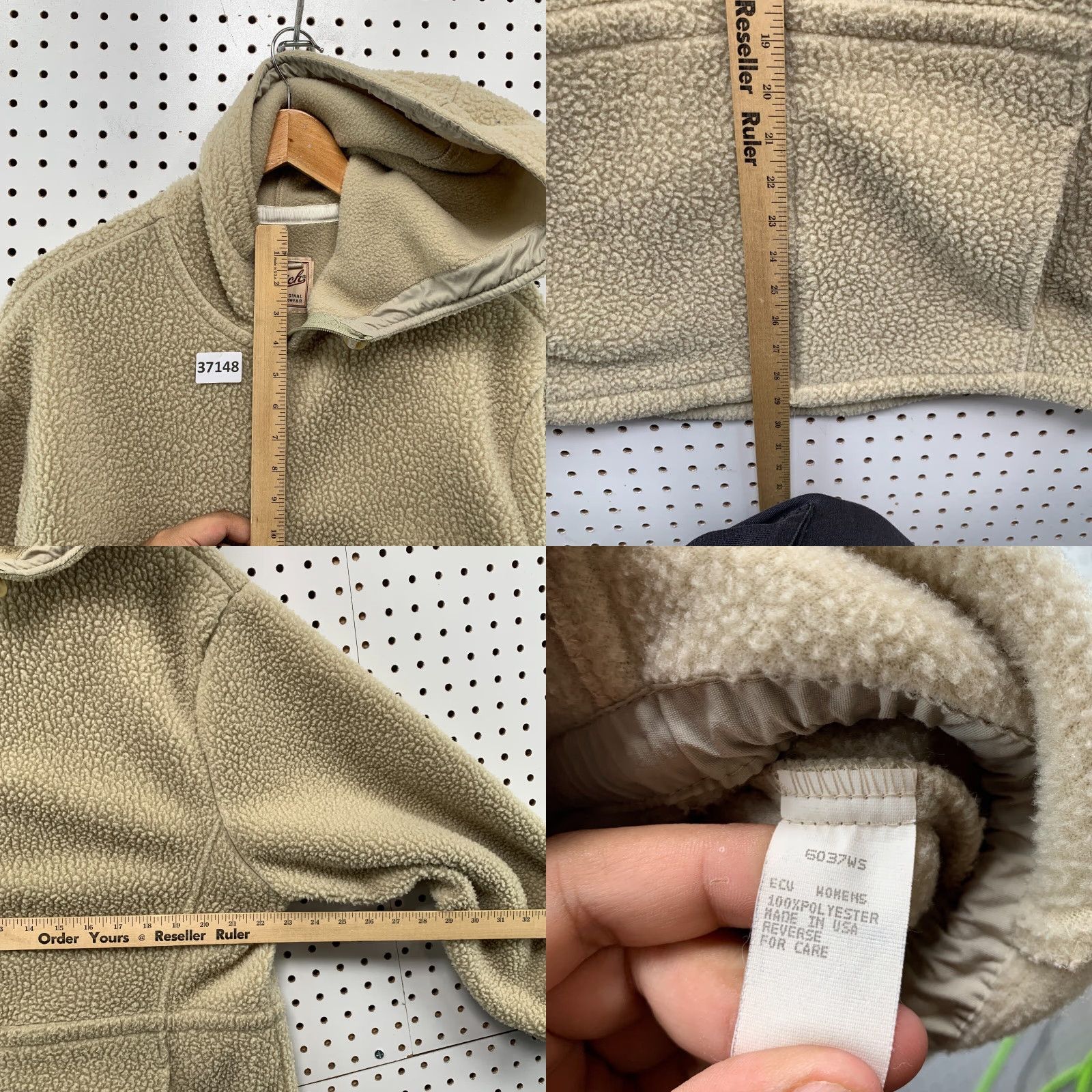 Vintage VINTAGE Woolrich Sherpa Hoodie Zip Sweatshirt 90s Womens Large Beige Activewear USA Size L / US 10 / IT 46 - 8 Thumbnail