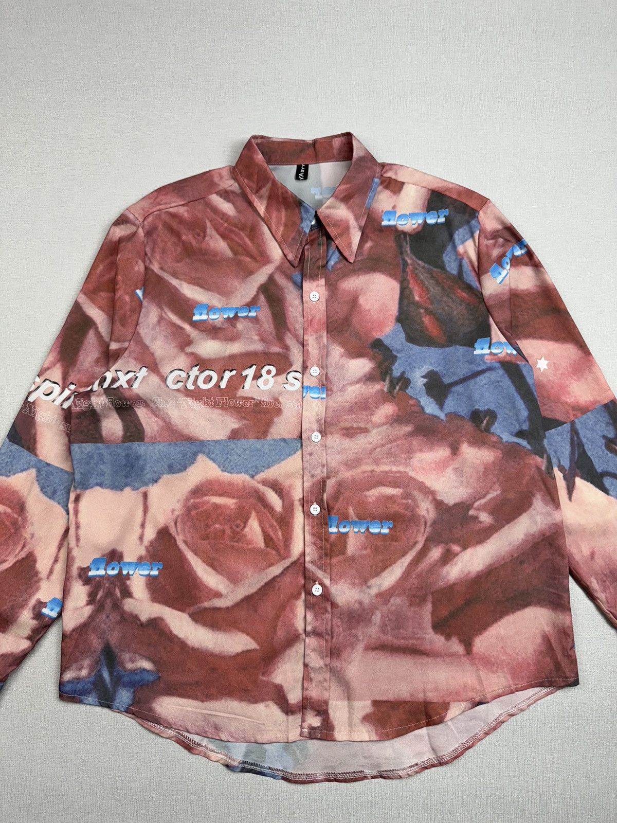 Japanese Brand × Vintage Unbranded Print Flowers Y2K Long Sleeve shirt size L Size US L / EU 52-54 / 3 - 3 Thumbnail