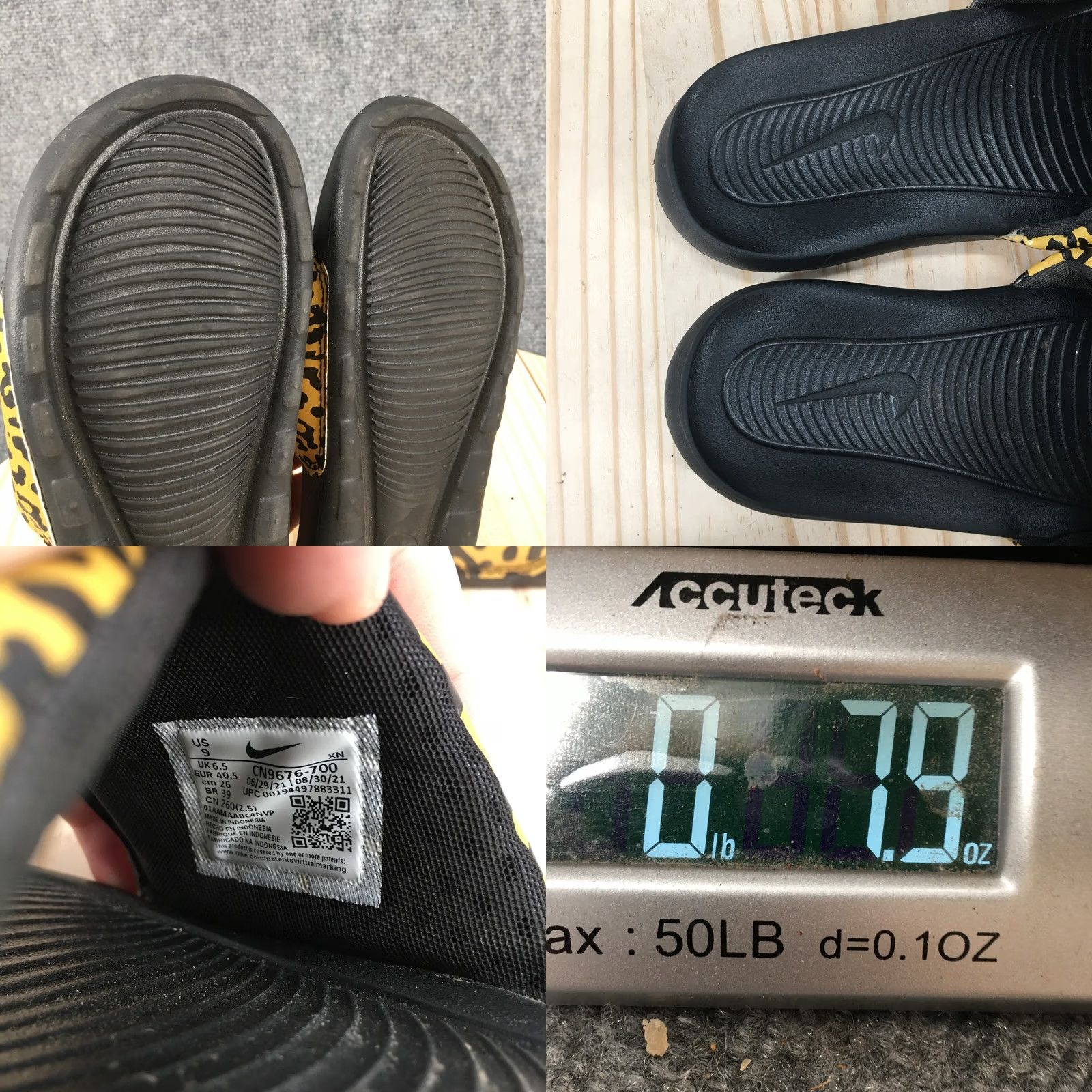 Nike Nike Sandals Women Victori One Slide Cheetah Print Yellow Flat Slip-On Casual Size US 9 / IT 39 - 9 Thumbnail