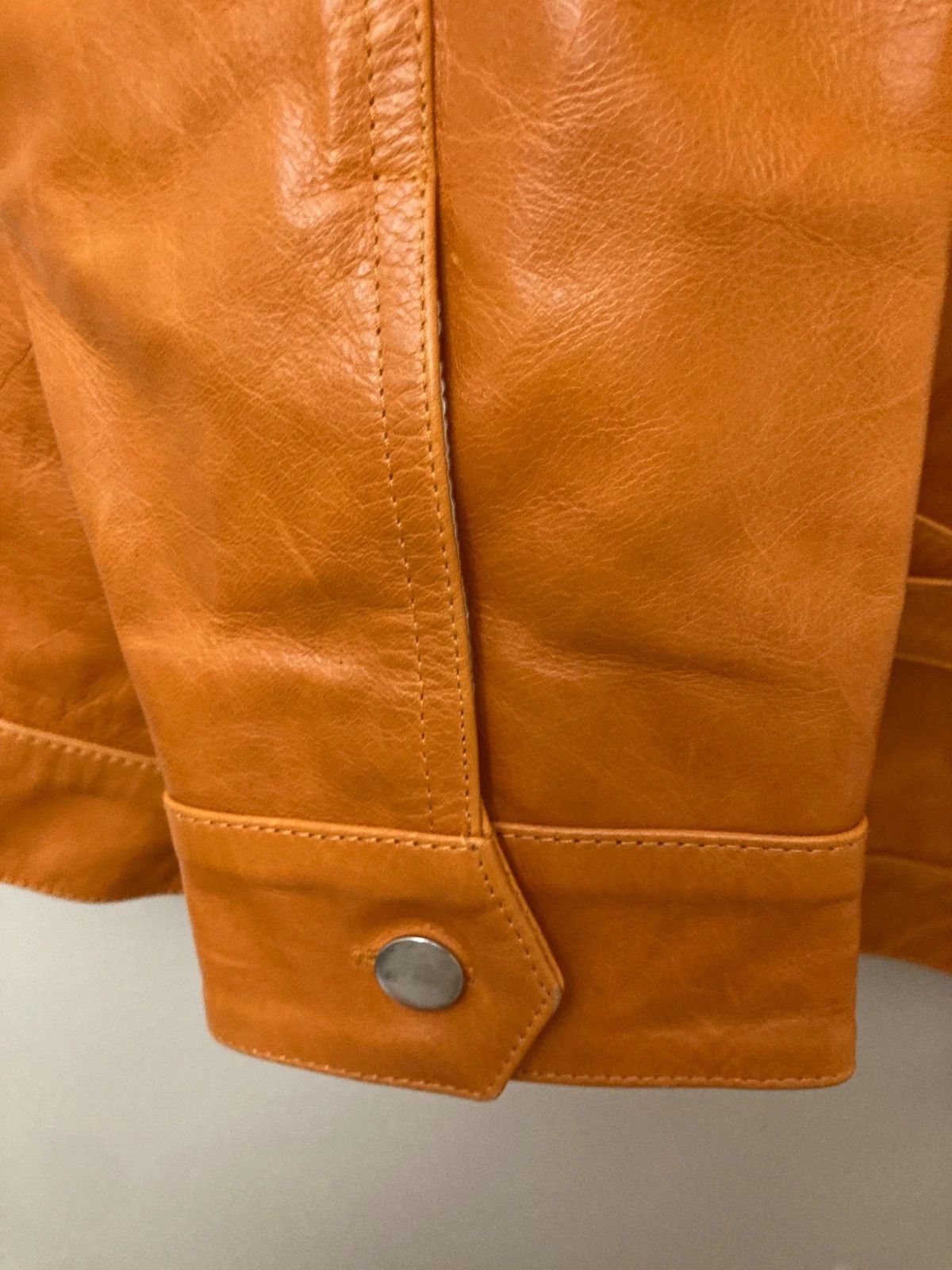 clothsurgeon Leather Jacket Orange Medium/Large Made in England Size US M / EU 48-50 / 2 - 8 Thumbnail