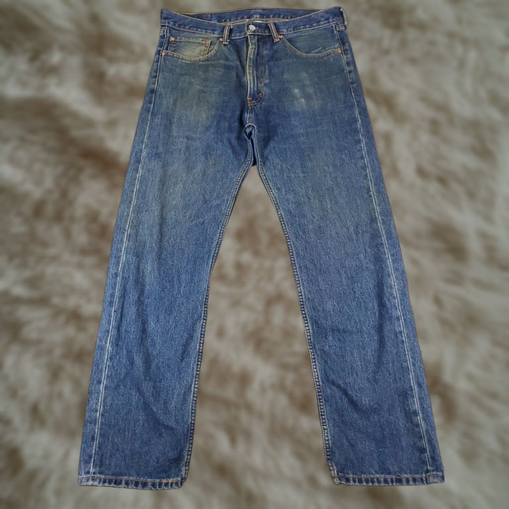 Levi's Mens Levis 505 Blue Jeans 36x32 Extra Large XL Casual Straight Leg Denim Pants Size US 36 / EU 52 - 1 Thumbnail
