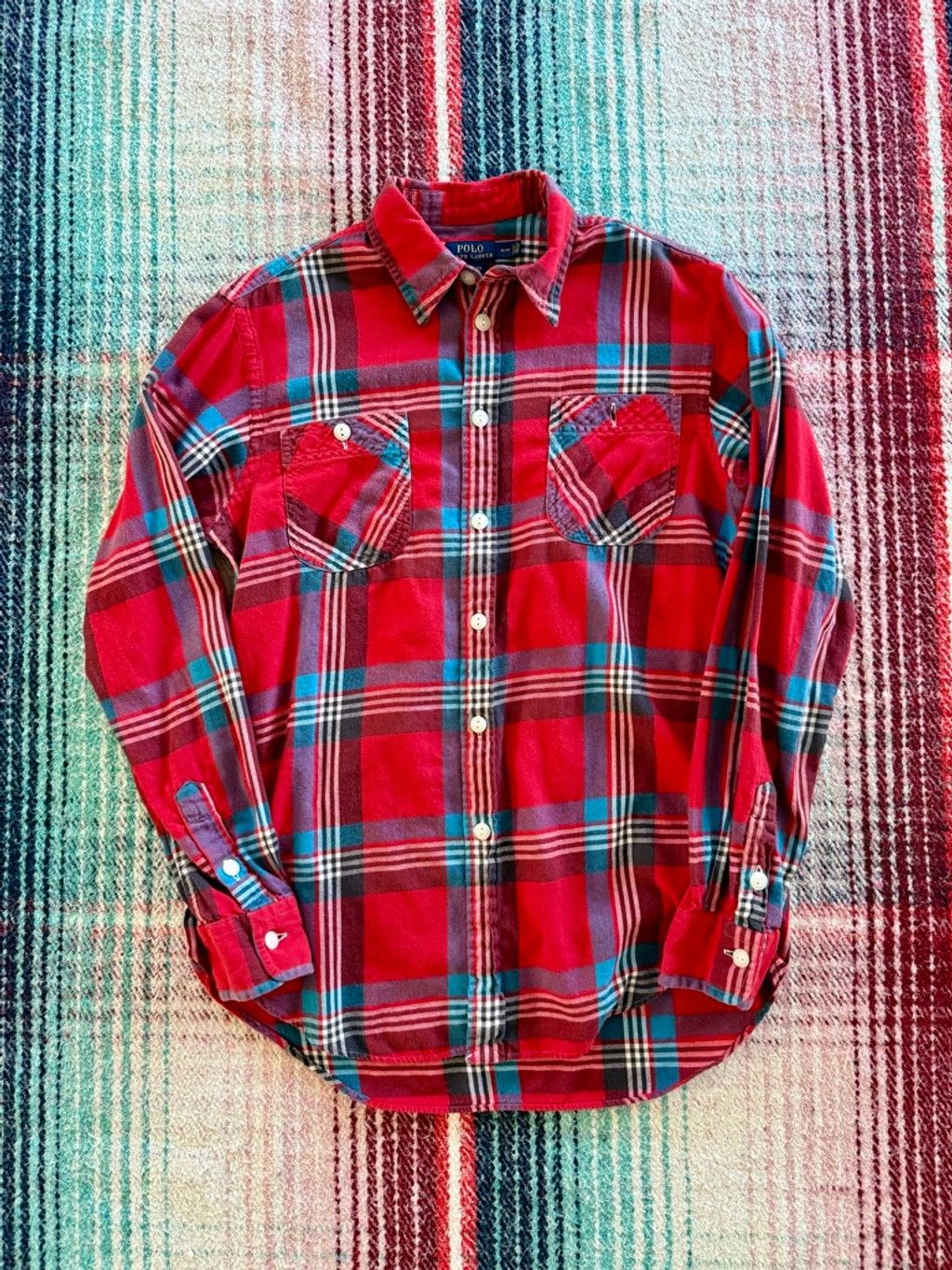 Polo Ralph Lauren Polo Ralph Lauren Red/Blue Madras Workshirt M Size US M / EU 48-50 / 2 - 1 Thumbnail
