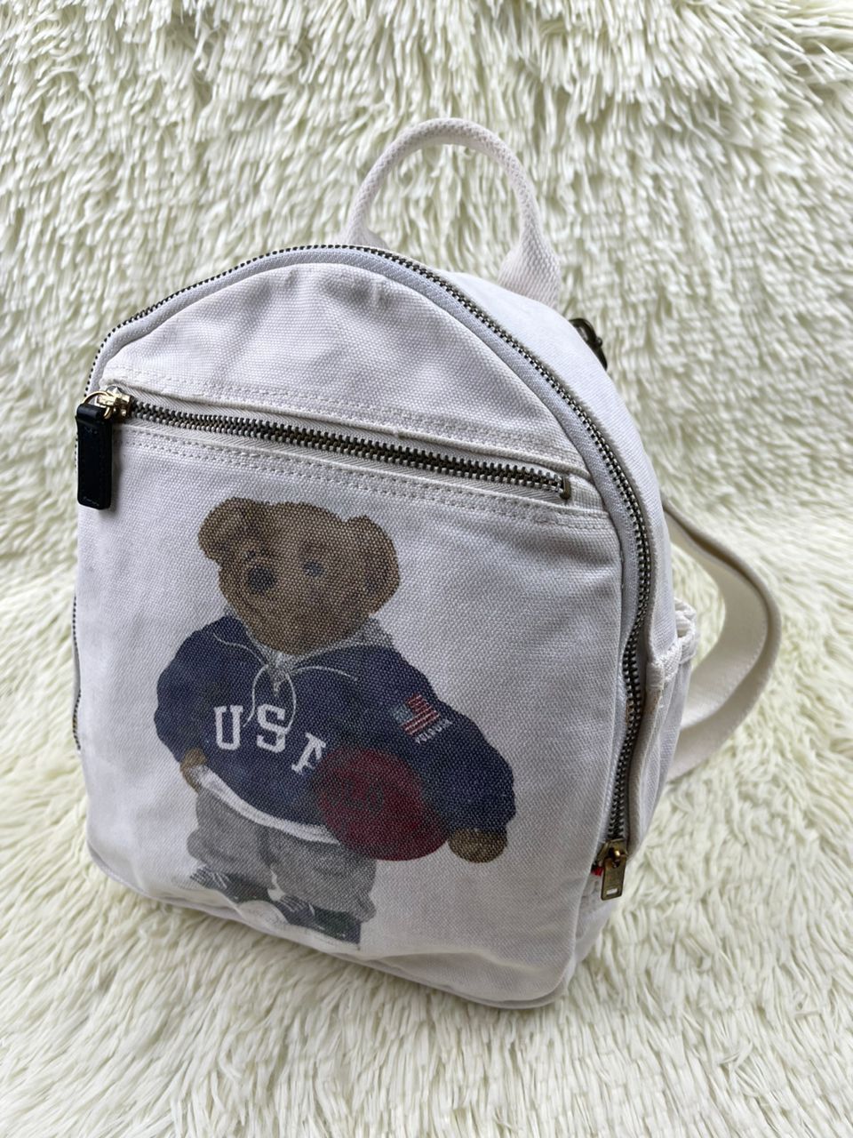Polo Ralph Lauren × Ralph Lauren × Vintage Ralph Lauren Polo Bear Canvas Bagpack Size ONE SIZE - 6 Thumbnail
