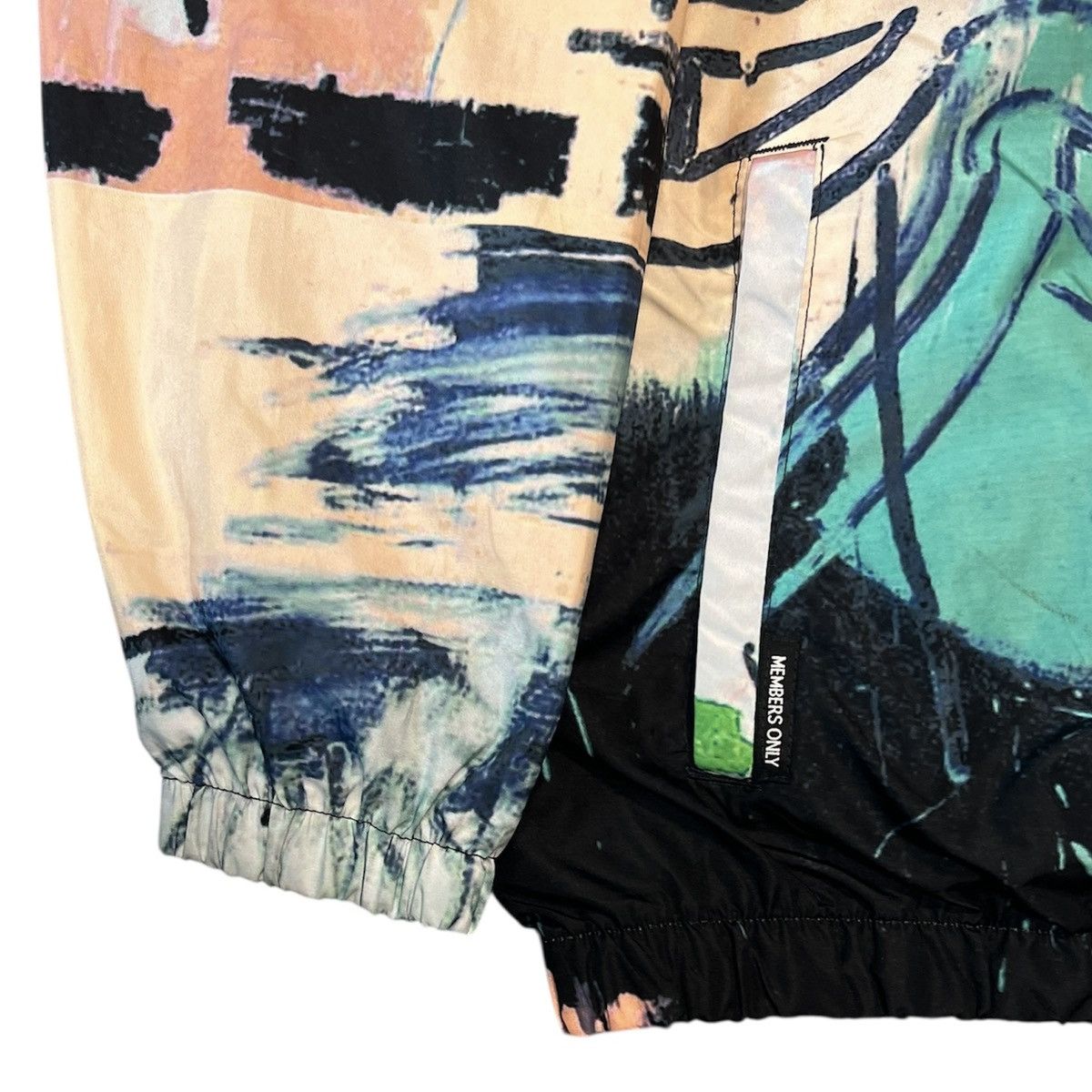 Jean-Michel Basquiat × Members Only × Vintage BASQUIAT x MEMBERS ONLY Zip Up Lightweight Hooded Jacket Size US L / EU 52-54 / 3 - 3 Thumbnail