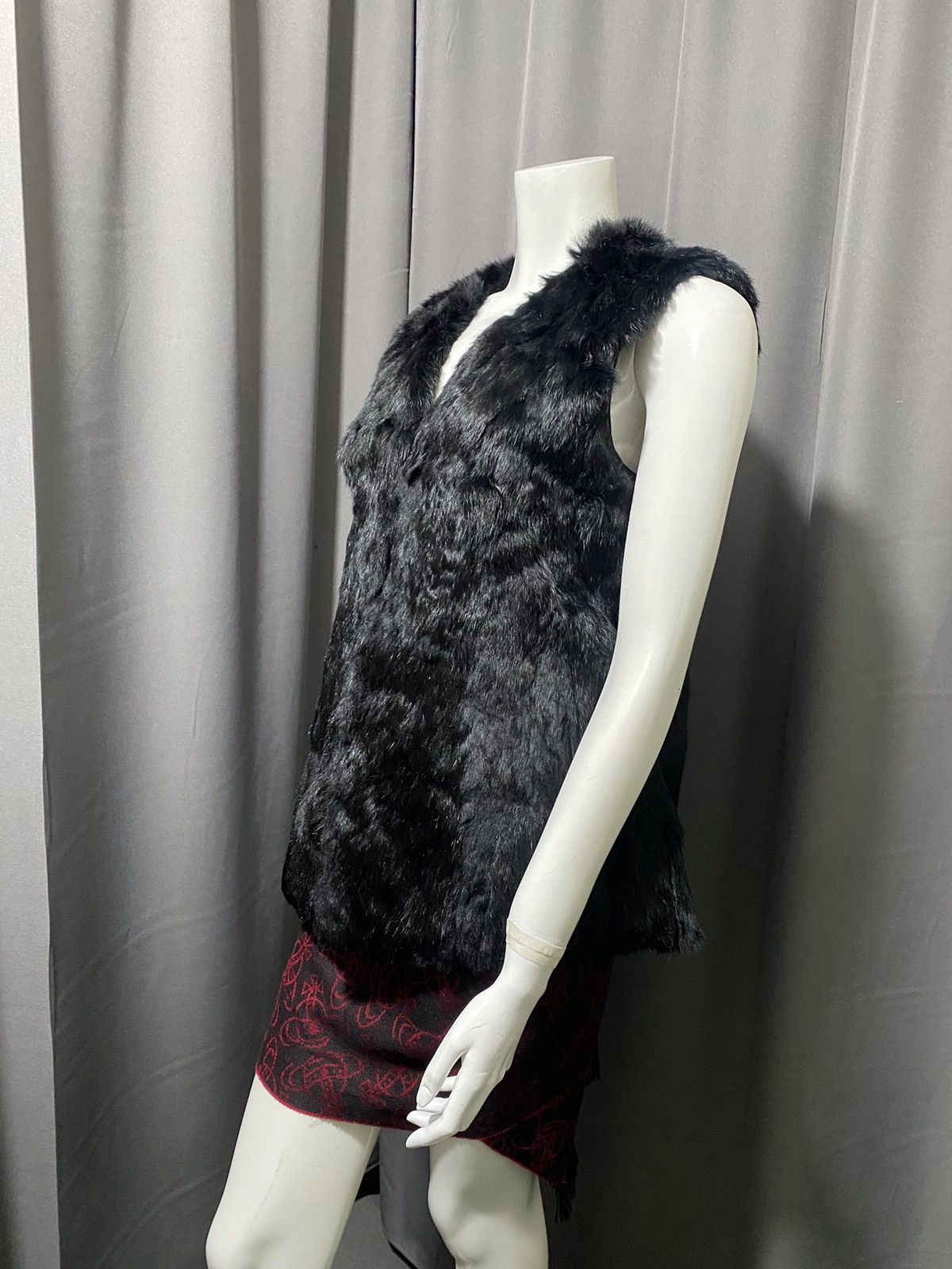 Vintage CSC Rabbit Fur Vest Size L / US 10 / IT 46 - 3 Thumbnail