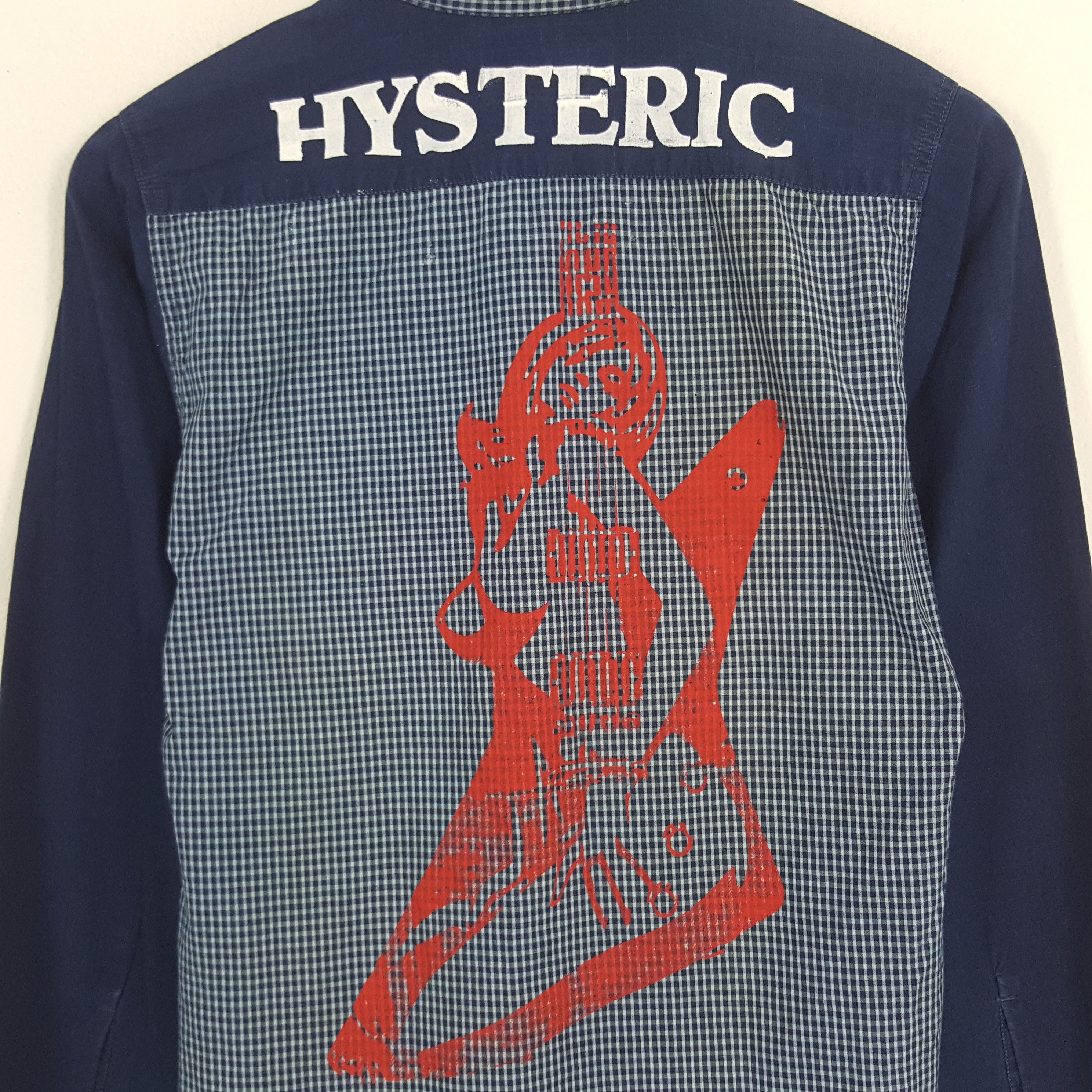 Hysteric Glamour × Japanese Brand × Vintage Vintage Hysteric Shirt Custom Art Logo Button Up Shirt Size US XS / EU 42 / 0 - 2 Thumbnail