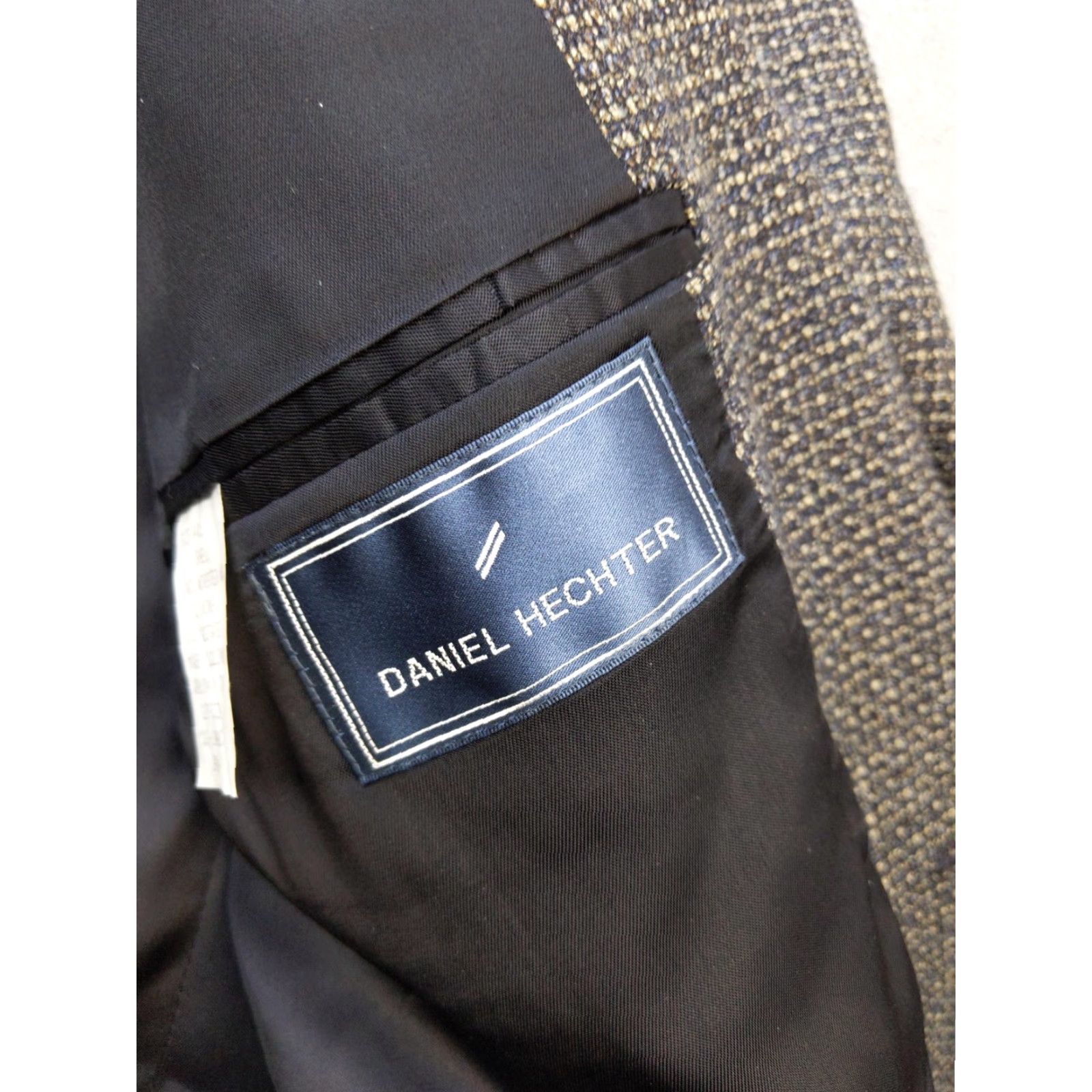 Vintage VINTAGE Daniel Hechter Blazer Mens 44XL Gray Wool Check Tweed Sport Coat Jacket Size 44R - 7 Thumbnail