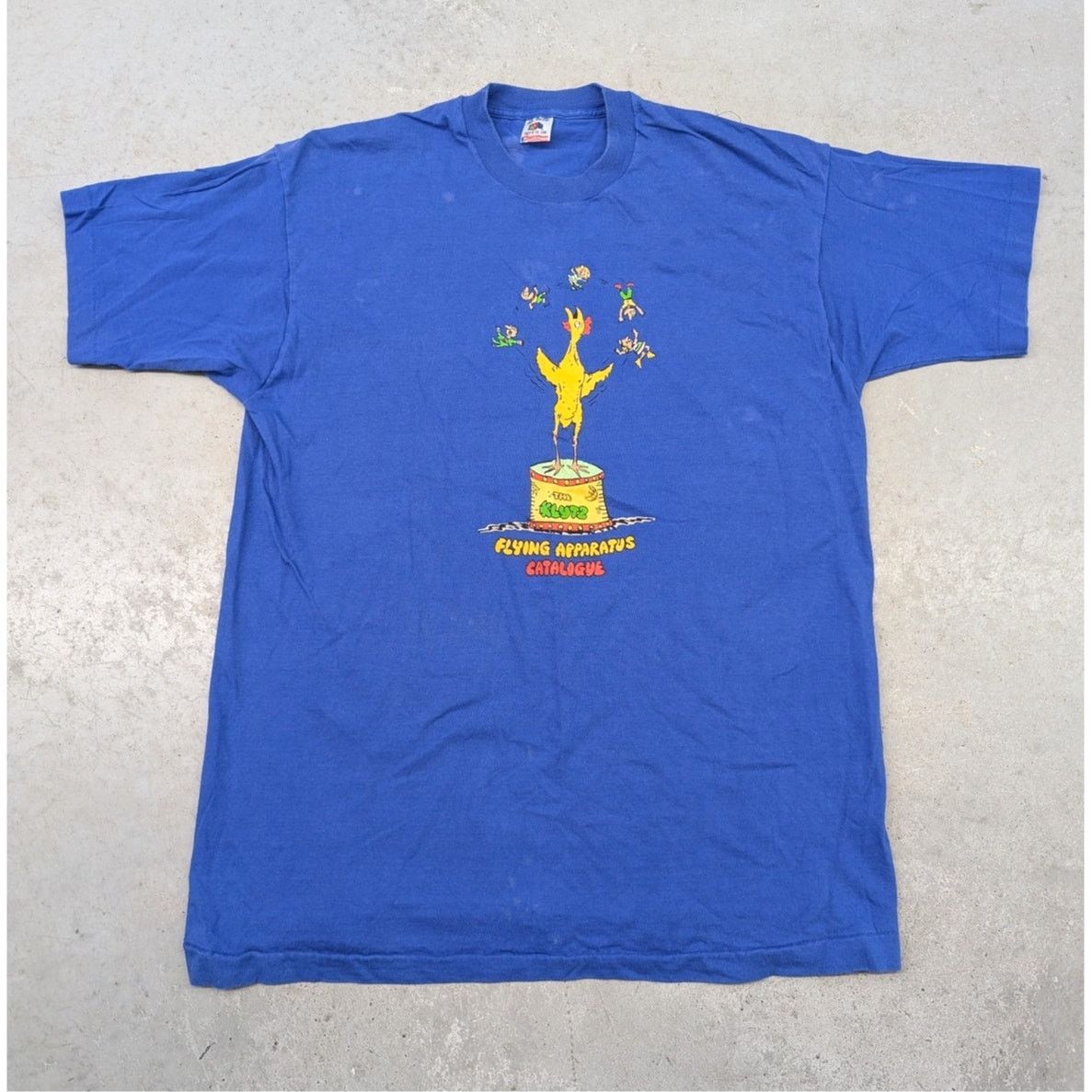 Fruit Of The Loom × Vintage Vintage The Klutz Flying Apparatus Catalogue art t-shirt Size US XL / EU 56 / 4 - 1 Thumbnail