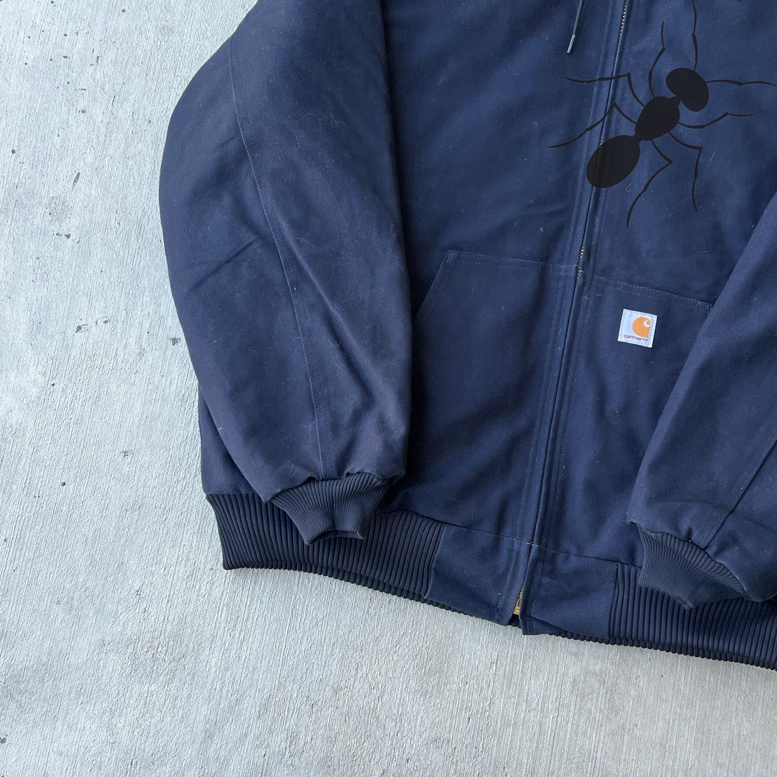Carhartt × Vintage Carhartt J140 DNY blue hooded work wear jacket Size US XL / EU 56 / 4 - 4 Thumbnail