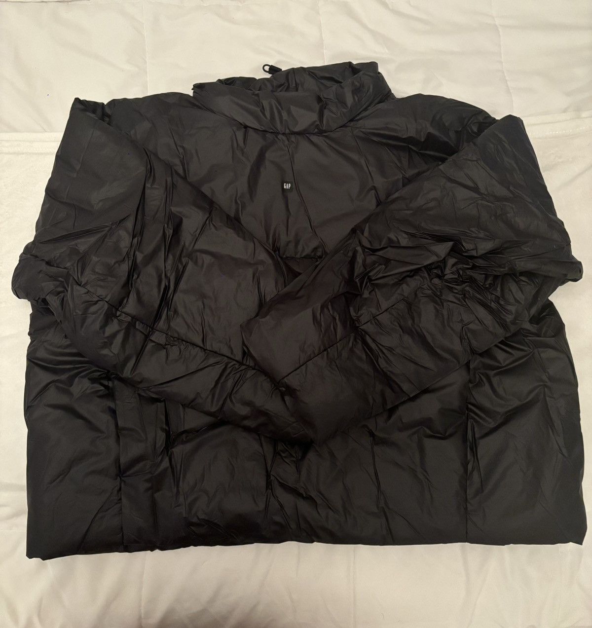 image of Yeezy Gap Engineered By Balenciaga Mock Neck Pullover Puffer in Black, Men's (Size Small)