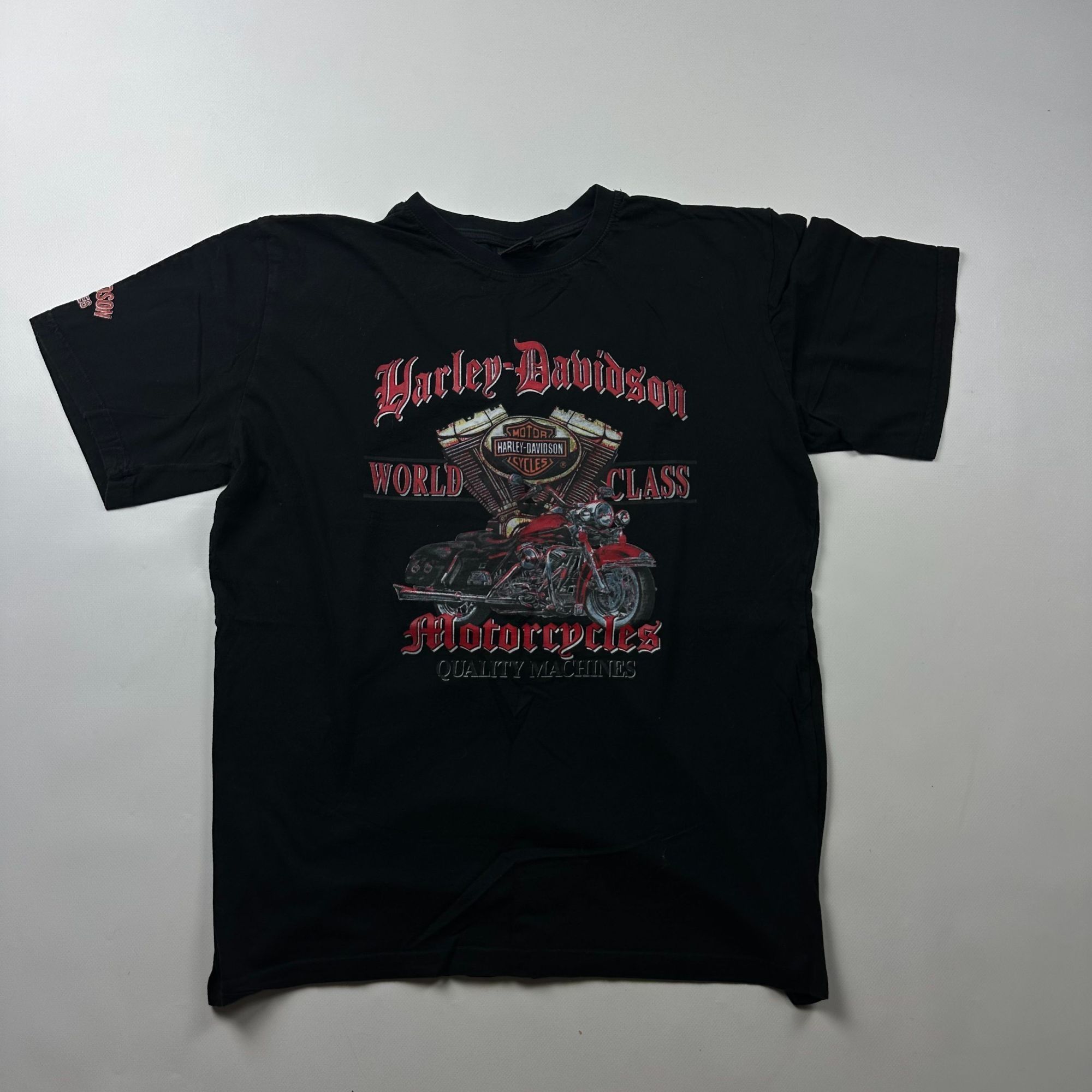 Harley Davidson Vintage Harley-Davidson Black T-Shirt with Red-Toned Motorcy Size US L / EU 52-54 / 3 - 1 Thumbnail