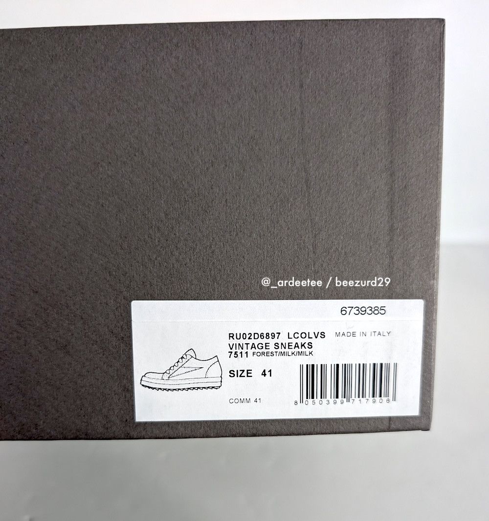 Rick Owens *NEW* NUBUCK LEATHER VINTAGE SNEAKERS VANS 41 Size US 8 / EU 41 - 9 Thumbnail