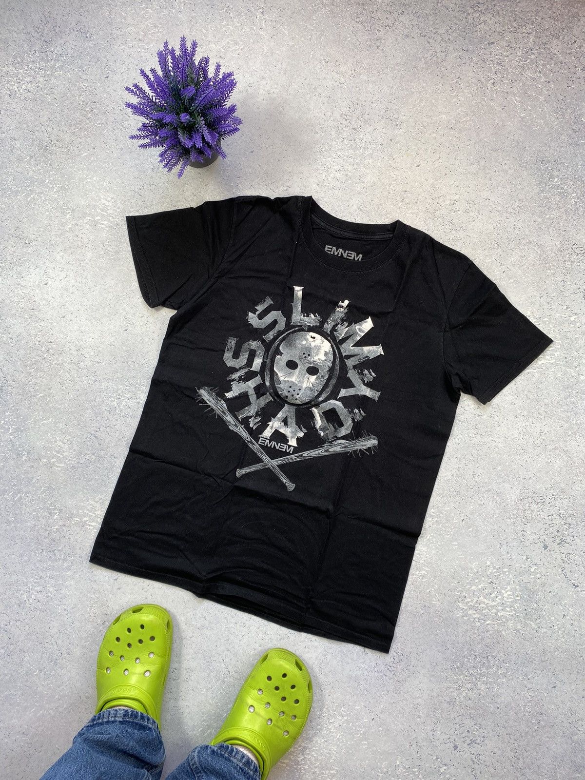 Eminem × Rap Tees Eminem Men’s Black Rap Tees With Big Centre Logo Size Medium Size US M / EU 48-50 / 2 - 1 Thumbnail