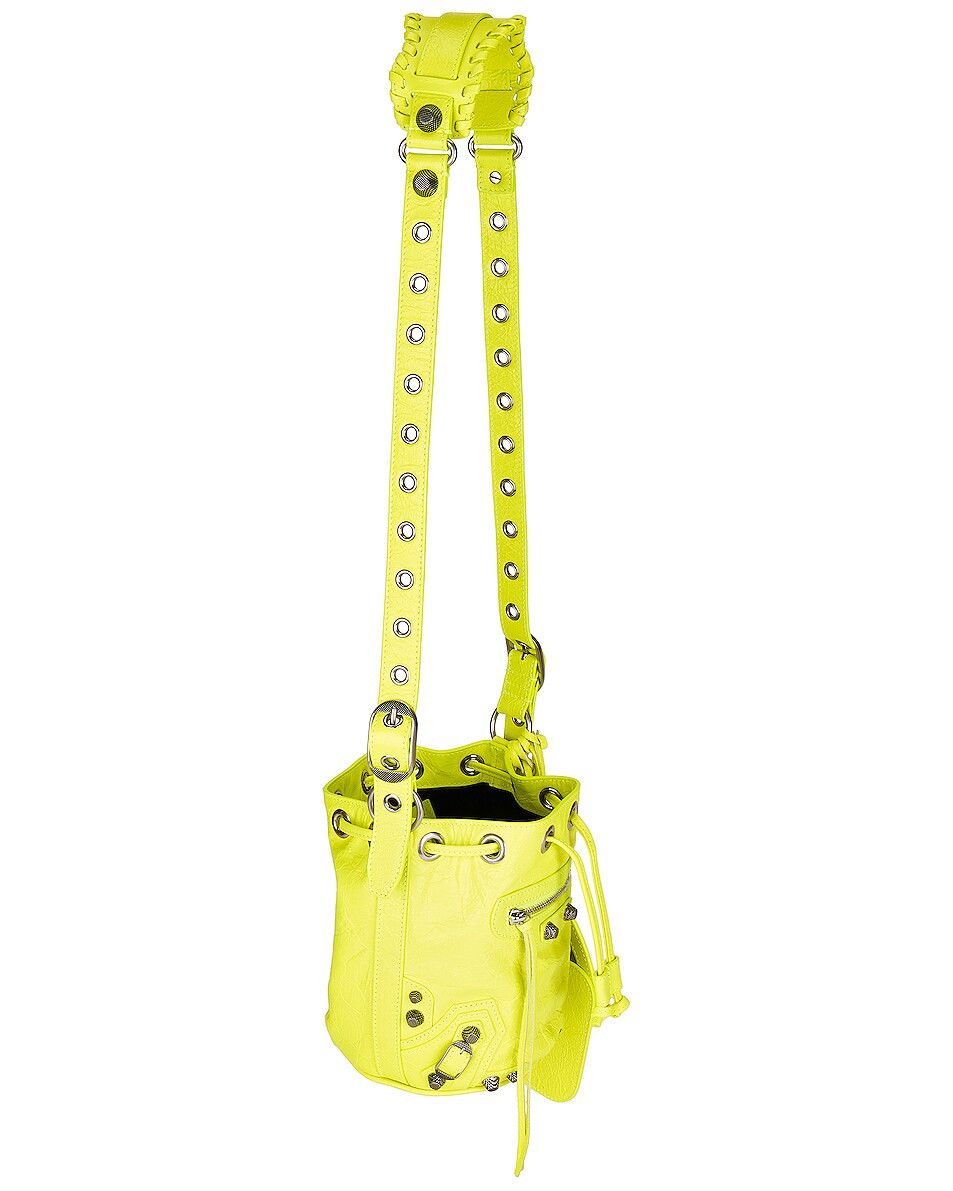 Balenciaga o1la1rc1a1024 Size: OS / Le Cagole Bucket Bag Fluo Yellow Size ONE SIZE - 4 Thumbnail