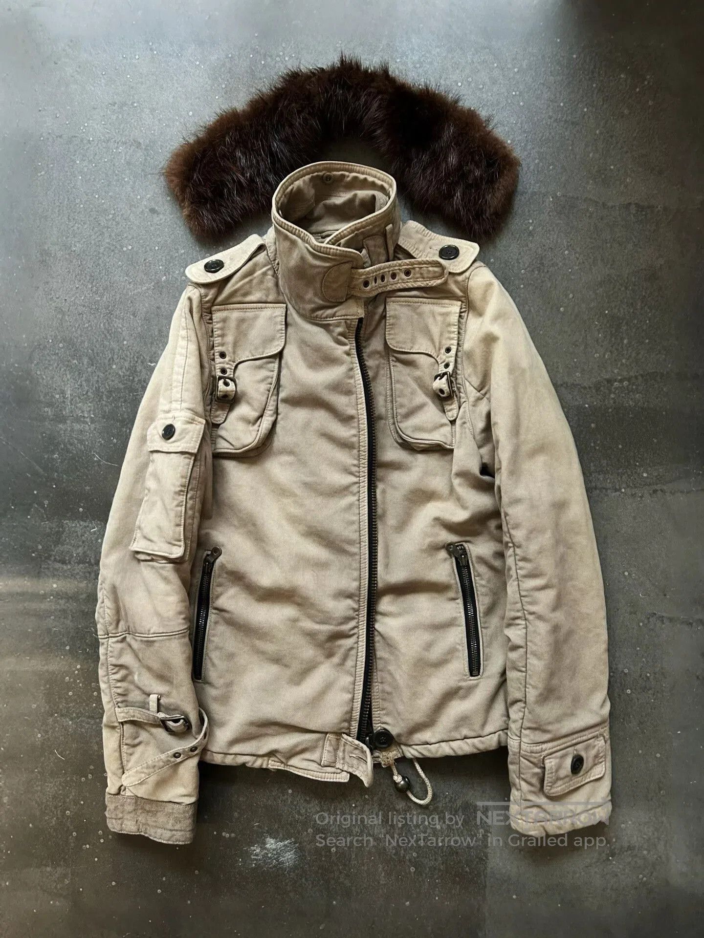 Share Spirit Homme Share Spirit Fur-Collared Cotton Jacket. Size US M / EU 48-50 / 2 - 2 Thumbnail