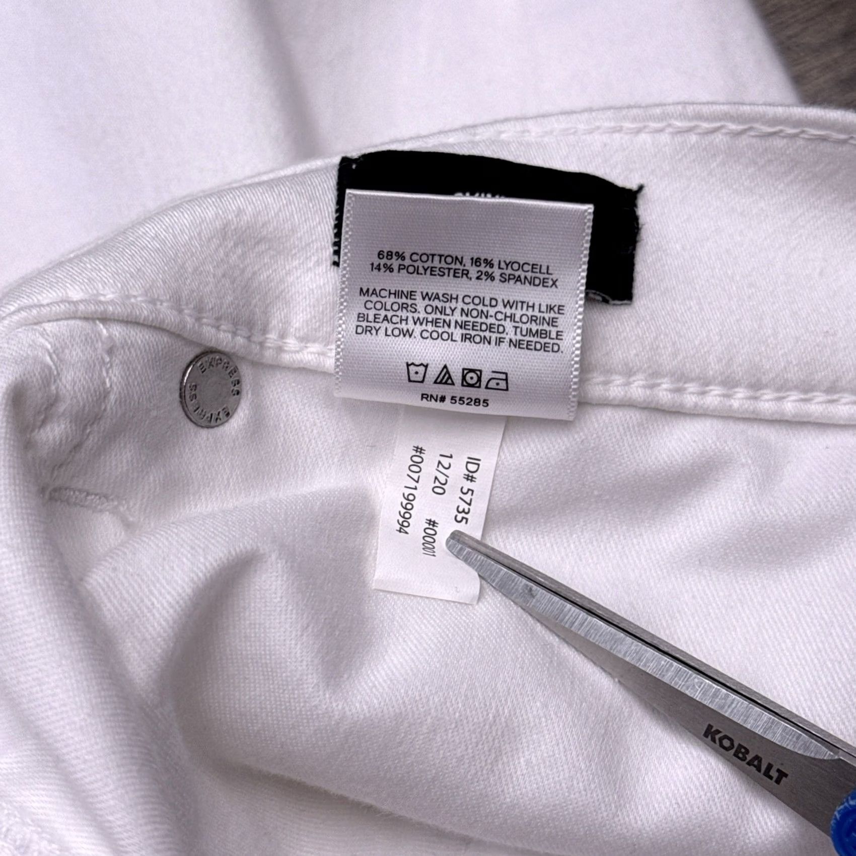 Express Express Skinny Mid Rise Jeans Womens 8R White Stretch New Size 30" / US 8 / IT 44 - 7 Thumbnail